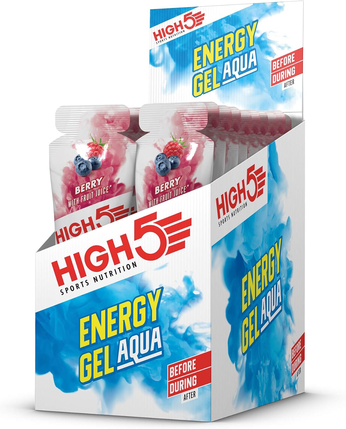 HIGH5 – Energy Gel Aqua, schnell freisetzendes Energiegel mit natürlichem Fruchtsaft (20 Beutel à 66 g, Beerengeschmack) 7
