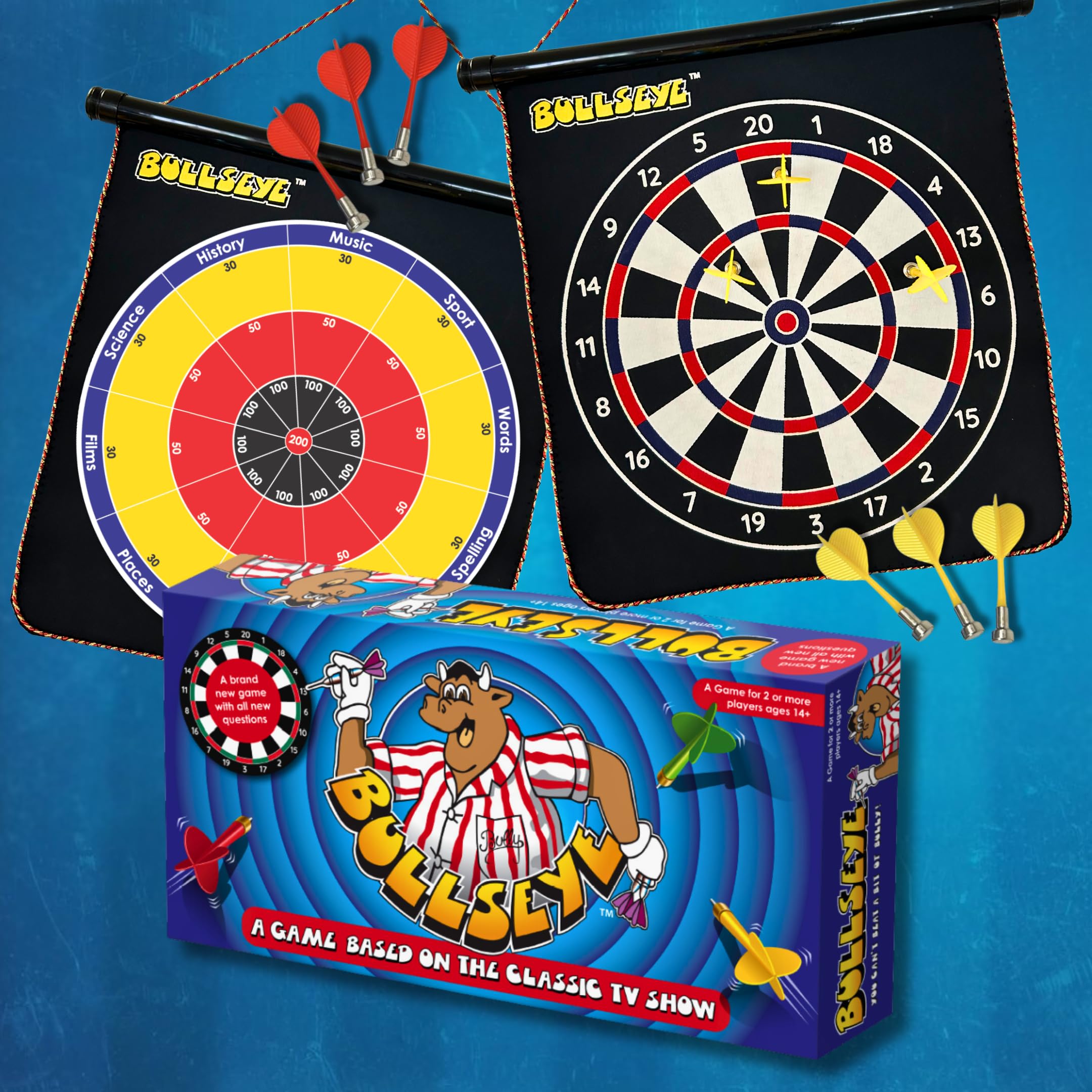 University Games Bullseye Board Game with Magnetic Darts 7