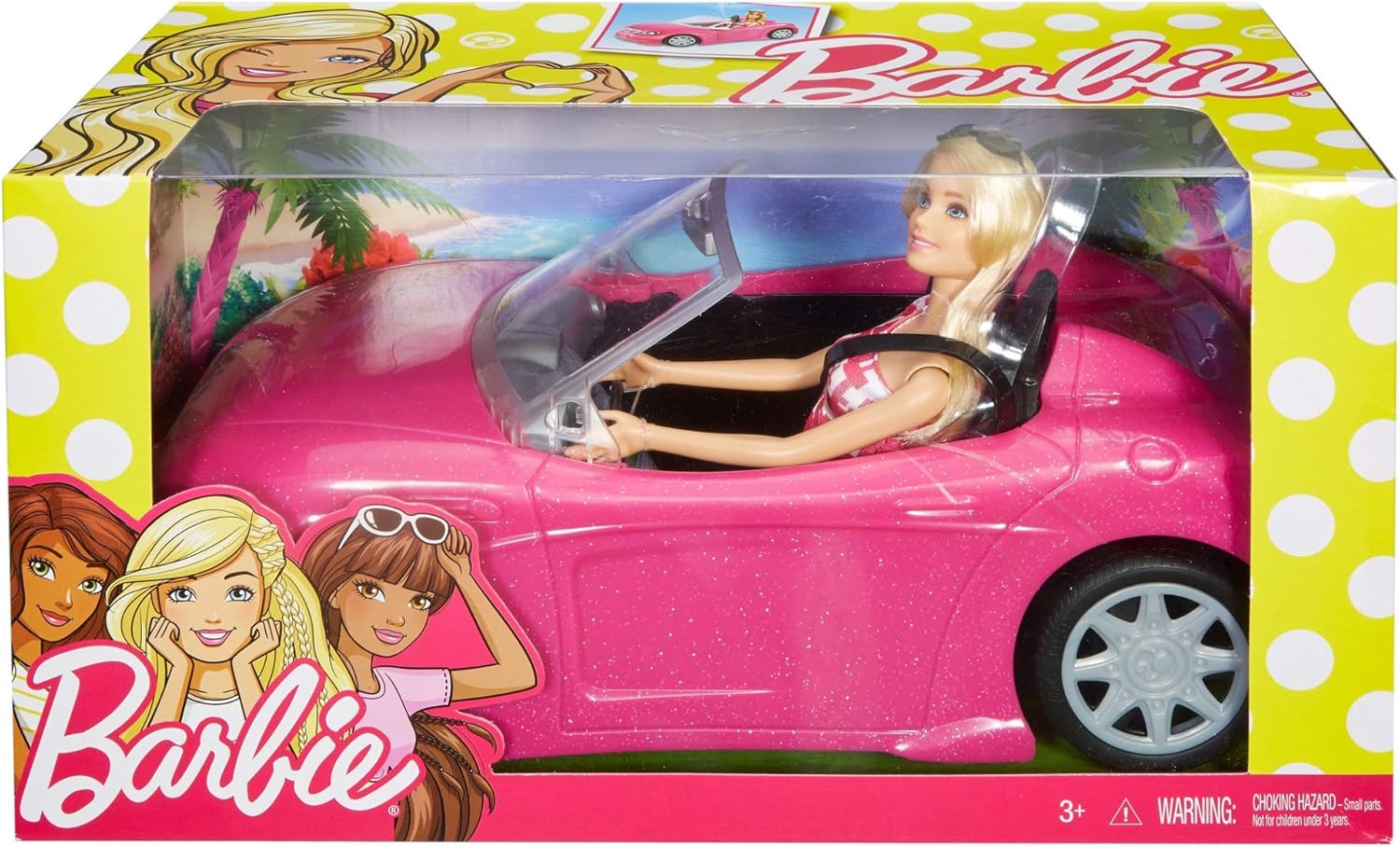 Barbie Convertible and Doll Pack - Sparkly Pink Vehicle with Realistic Details for Imaginative Play 6