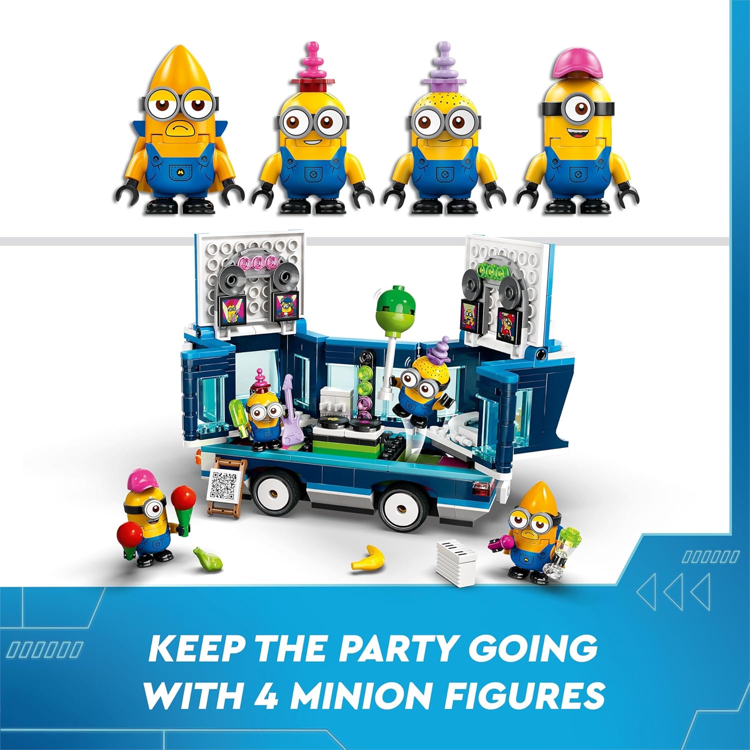 LEGO Despicable Me Minions’ Music Party Bus - Buildable Vehicle Playset for Ages 7+ 9