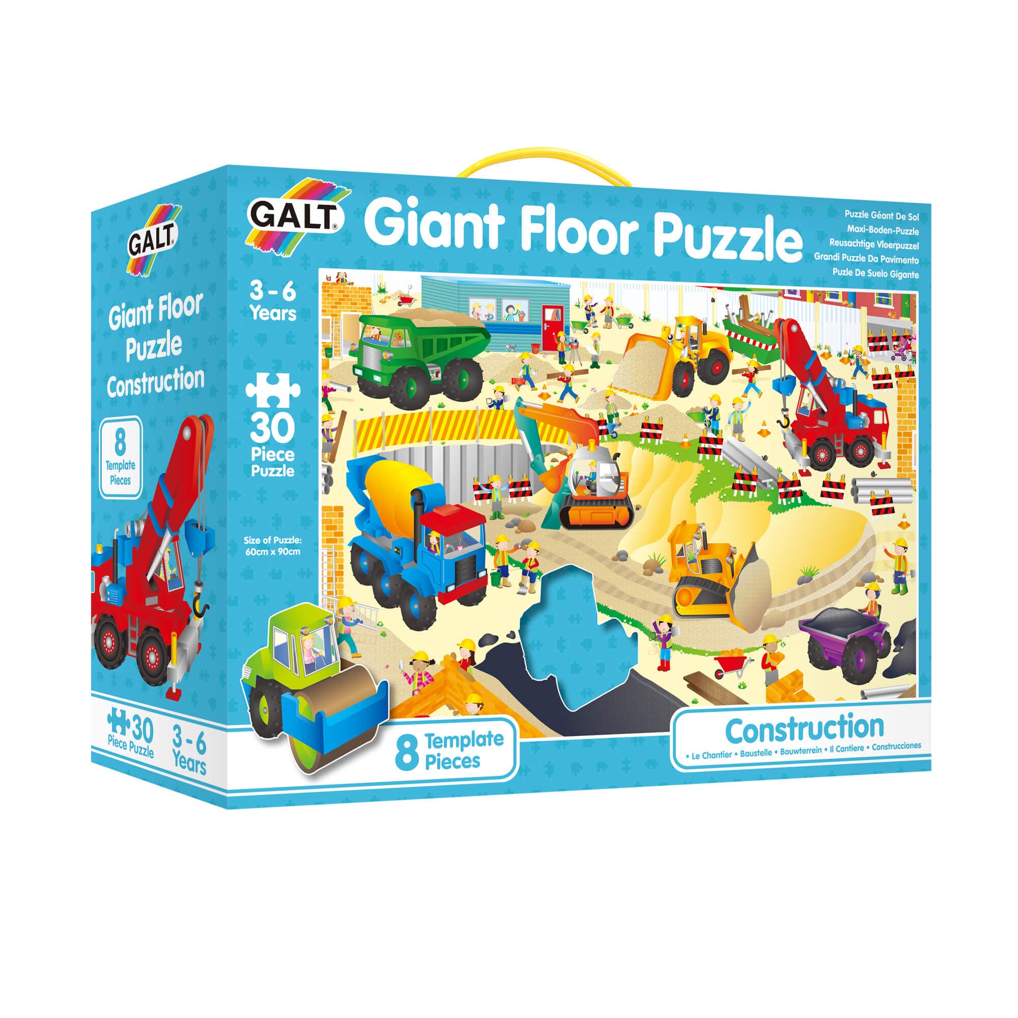Galt Construction Site Giant Floor Puzzle - 30 Pieces, Ages 3+