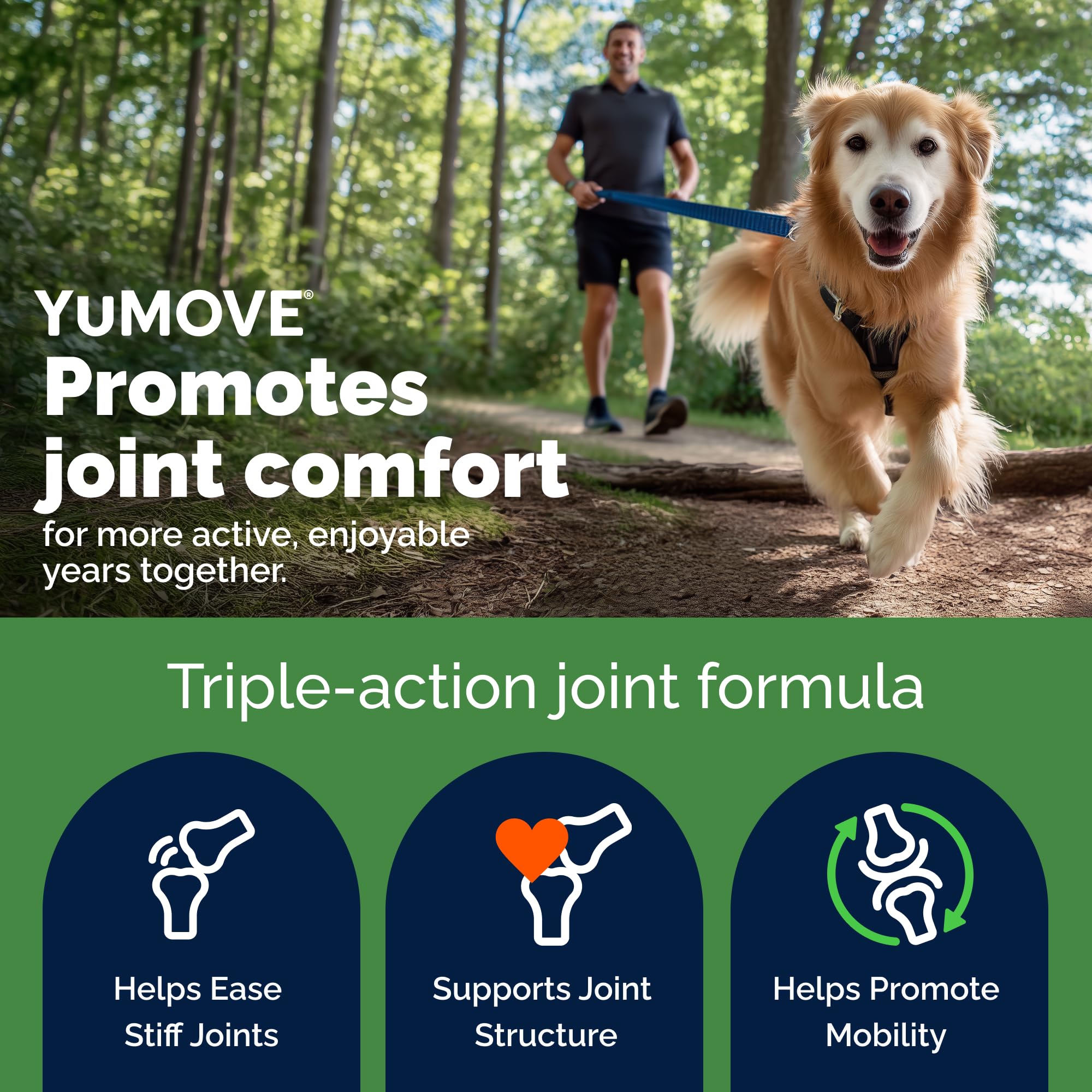 YuMOVE Senior Dog Joint Supplement - Higher Strength Joint Care for Dogs Aged 8+, 120 Tablets 3