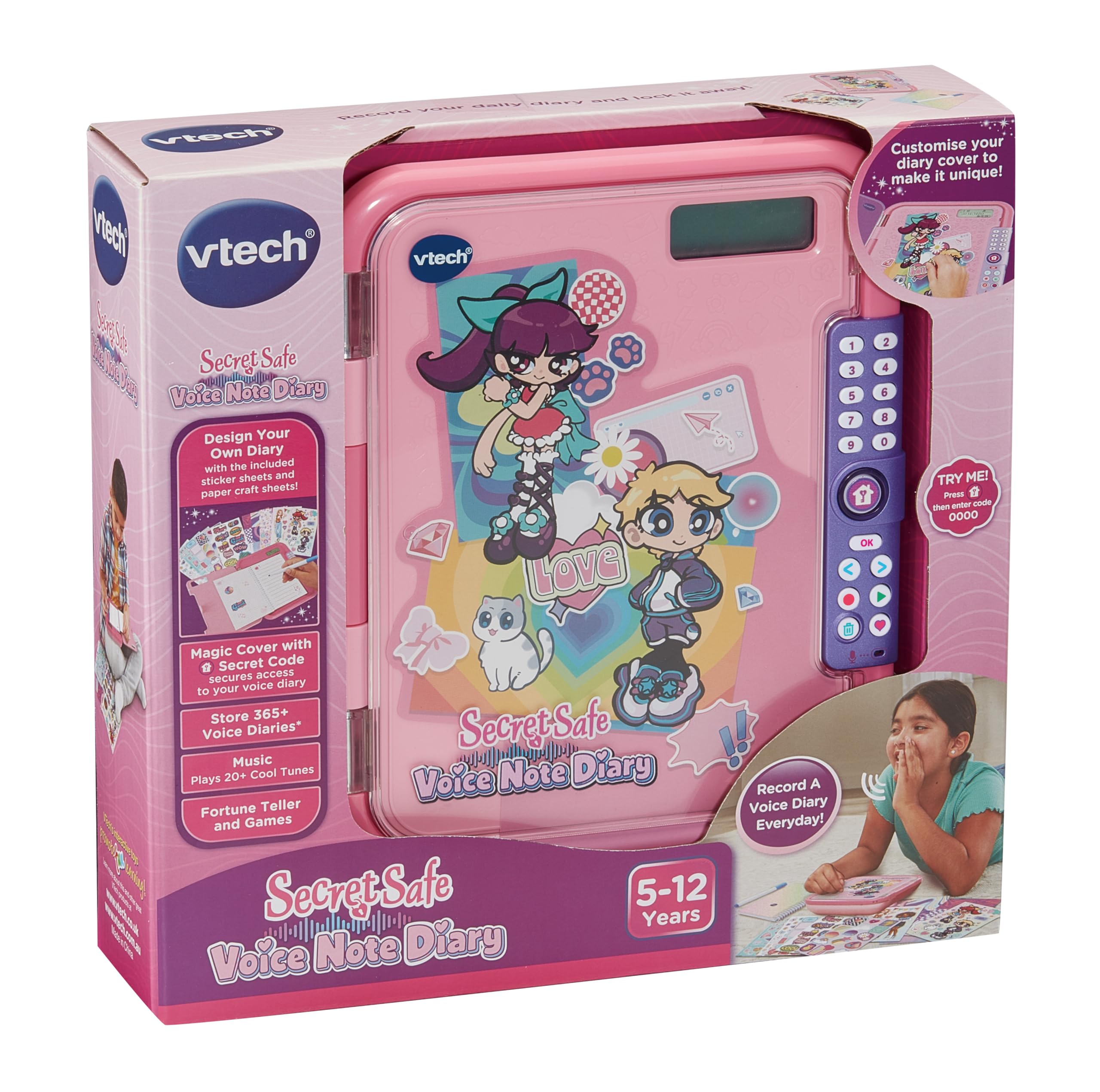 VTech Secret Safe Voice Note Diary - Interactive Voice Recording Diary with Password Protection 8