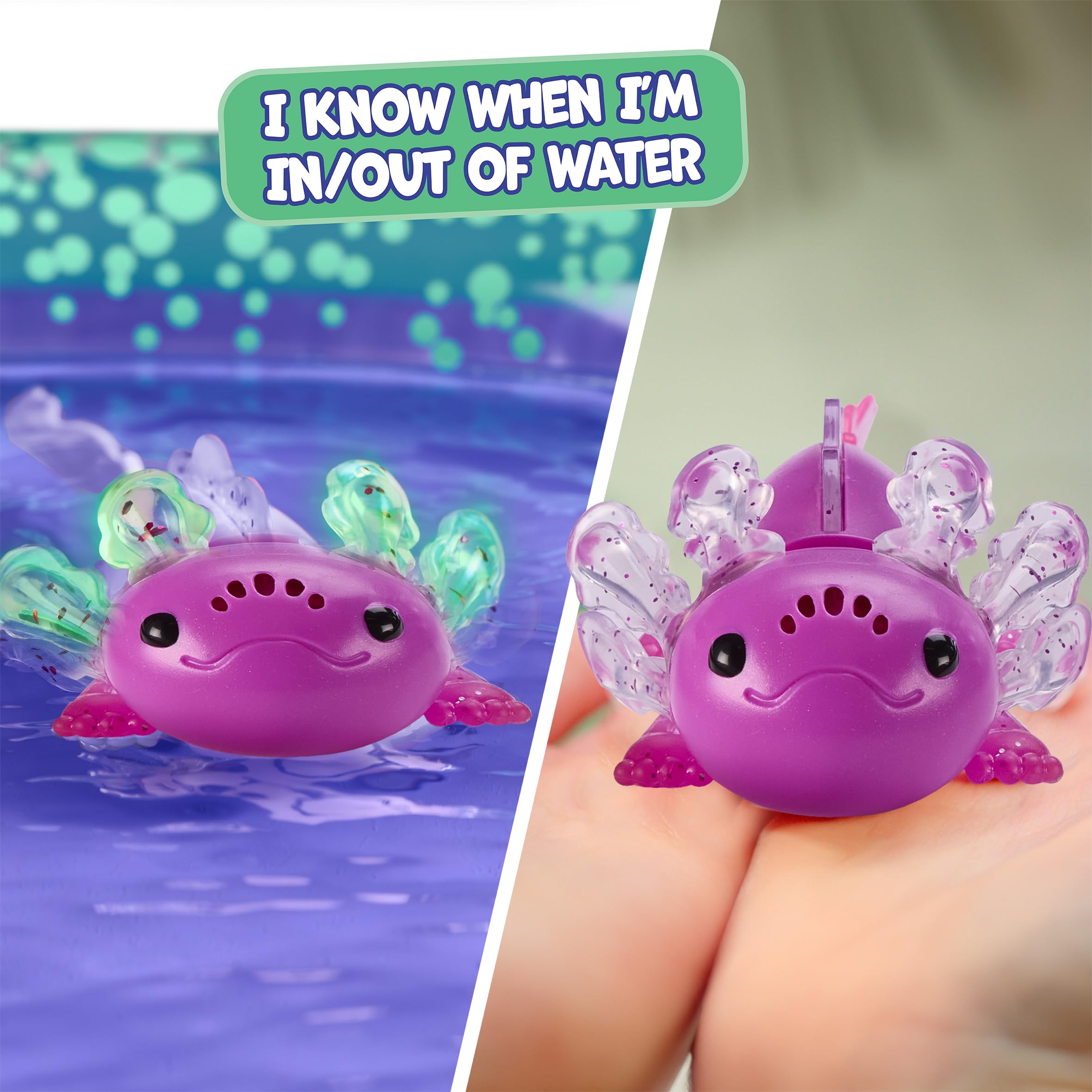 Fingerlings Baby Axolotl Ziggy - Interactive Swimming & Light-Up Electronic Pet for Ages 5+ 7