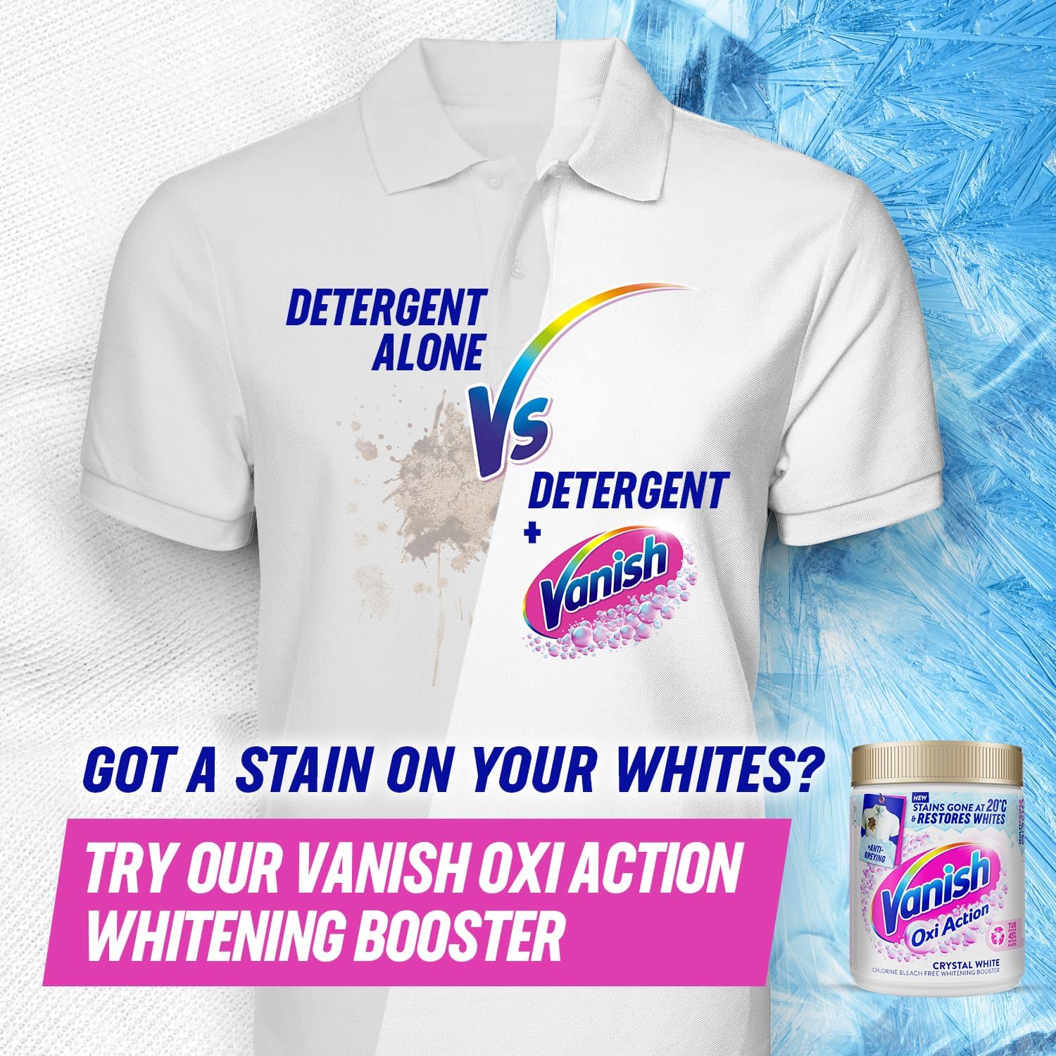 Vanish – Gold Oxi Action Fleckenentferner und Wäsche-Booster-Pulver für Buntwäsche, 1,5 kg 12