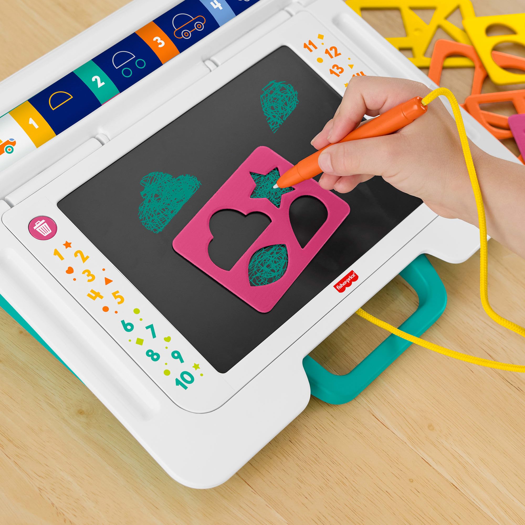 Fisher-Price Learn & Doodle Desk - Mess-Free Drawing & Writing Toy for Preschoolers 3