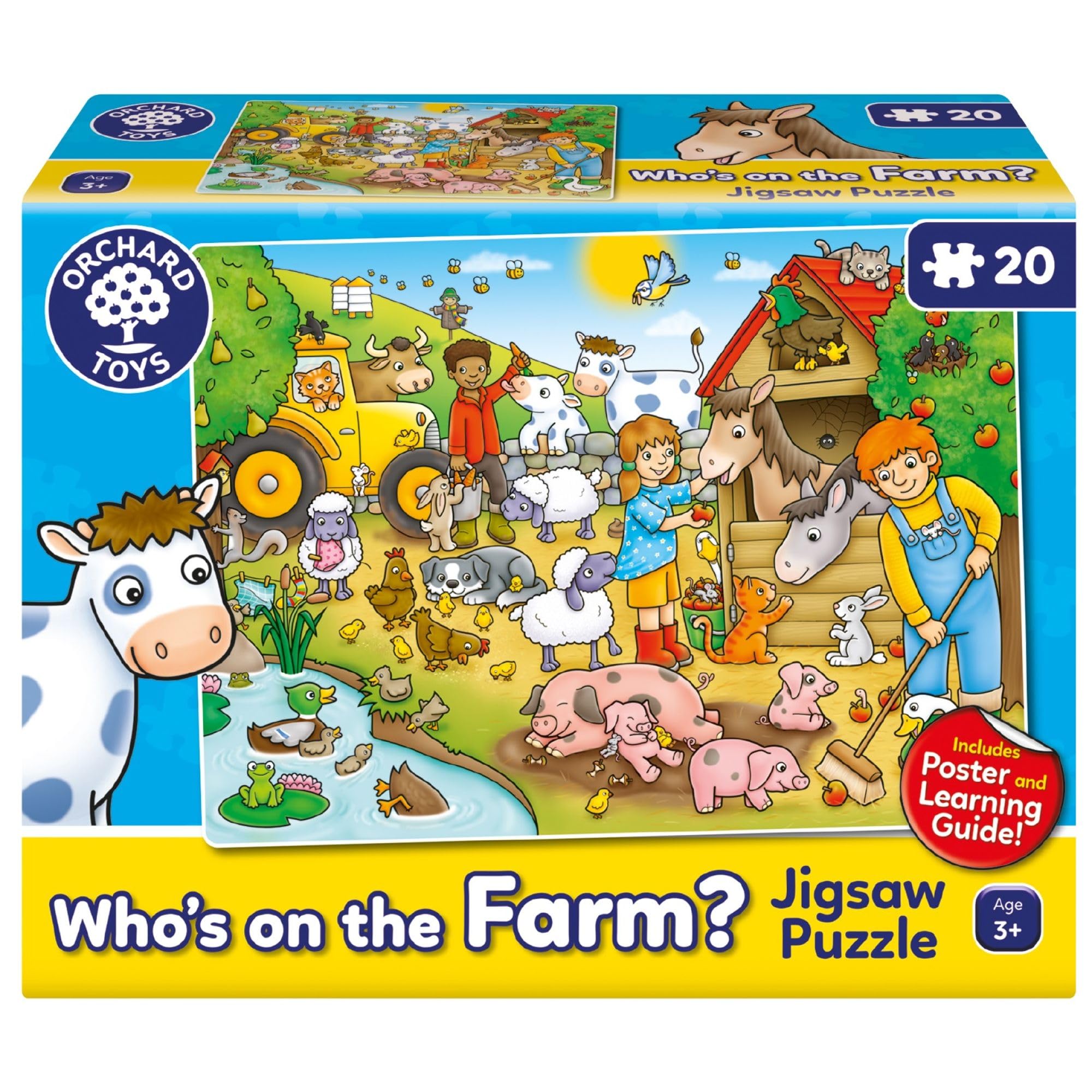 Orchard Toys Who's On the Farm? Jigsaw Puzzle - 20 Pieces, Ages 3+
