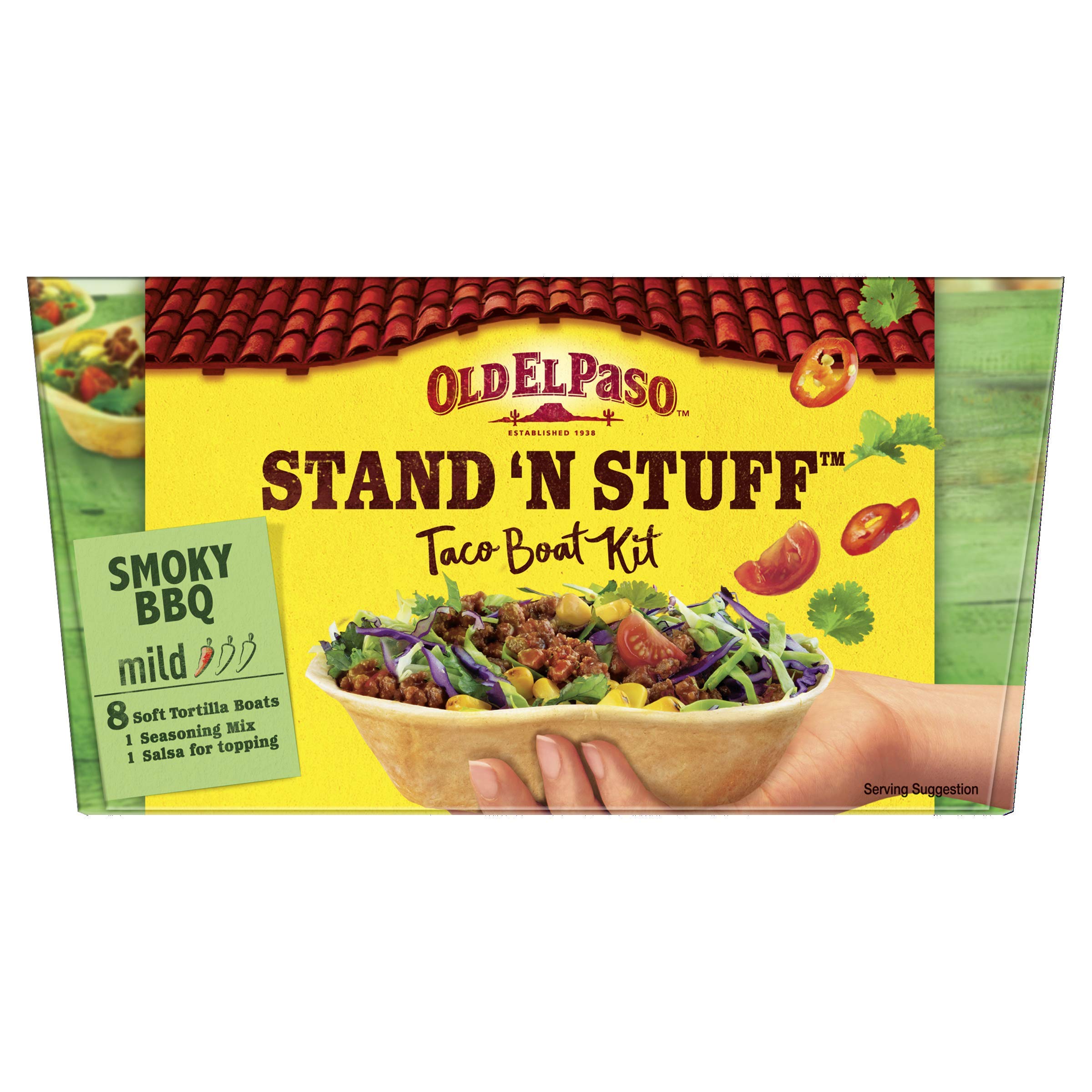 Old El Paso Stand 'N' Stuff Smoky BBQ Soft Taco Kit 345g (Pack of 4) 5
