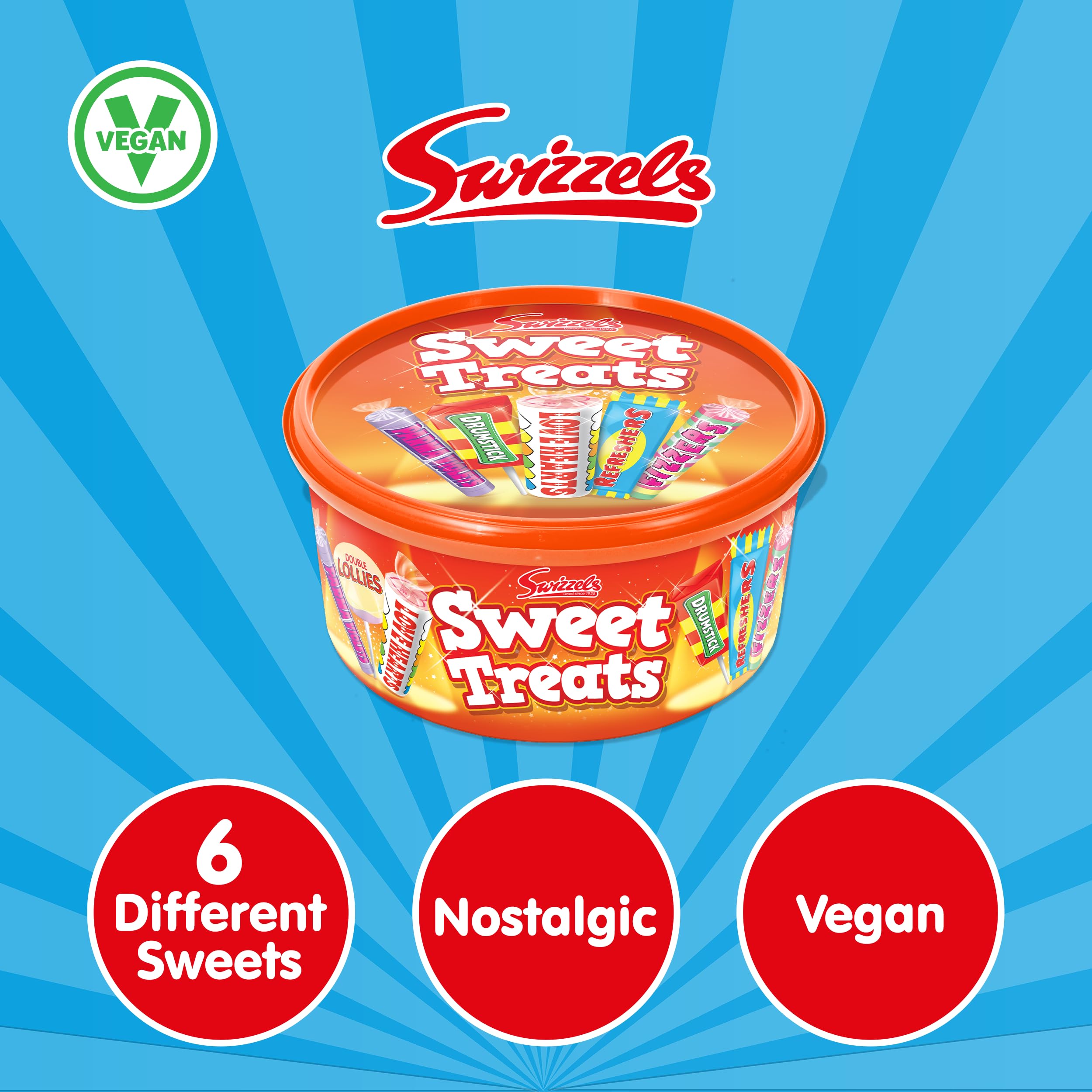 Swizzels Sweet Treats Dose 600 g – Verschiedene zähe und sprudelnde Süßigkeiten 4