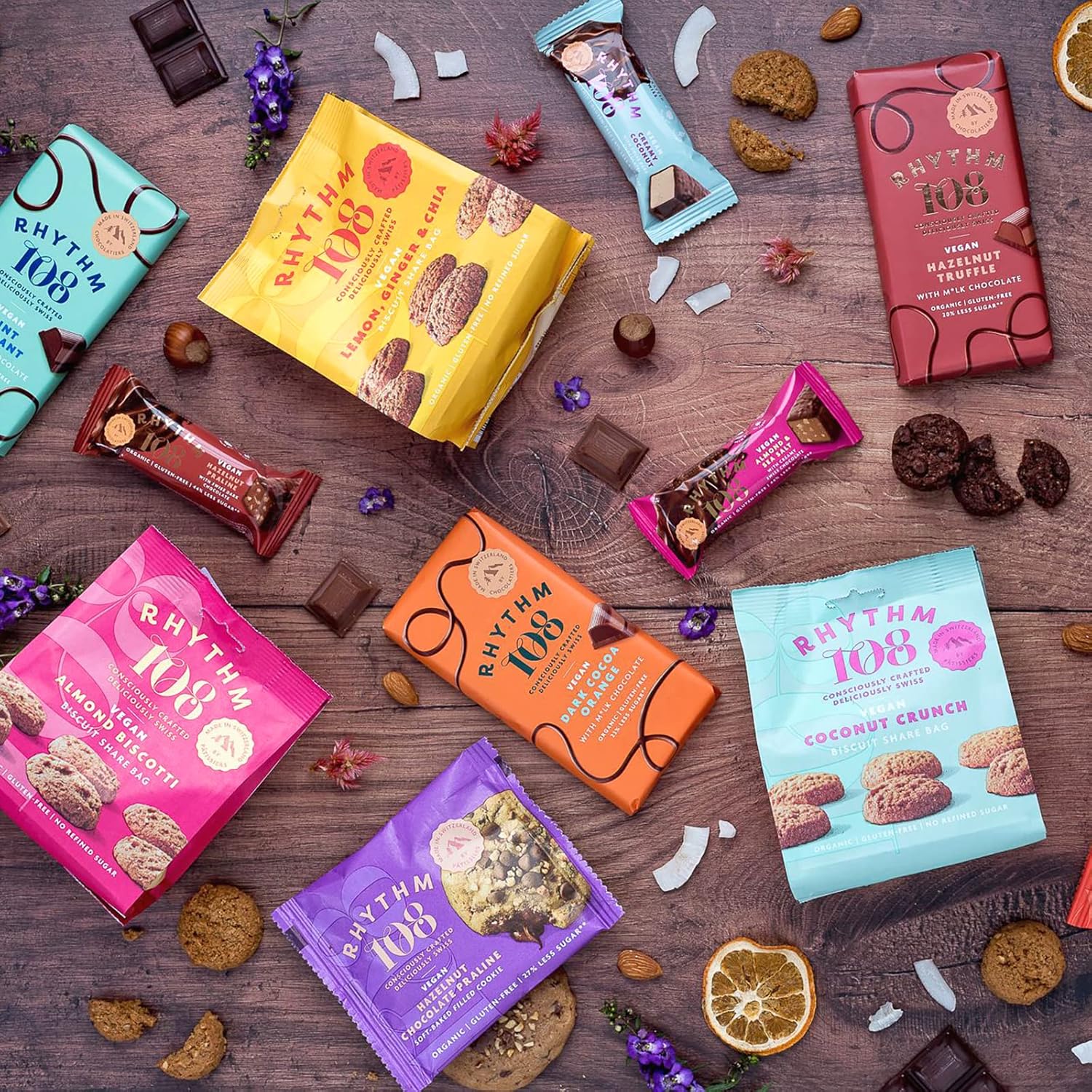 Rhythm 108 - Sweet 'n' Salty Almond Swiss Chocolate Bar (33g, Pack of 15) 5