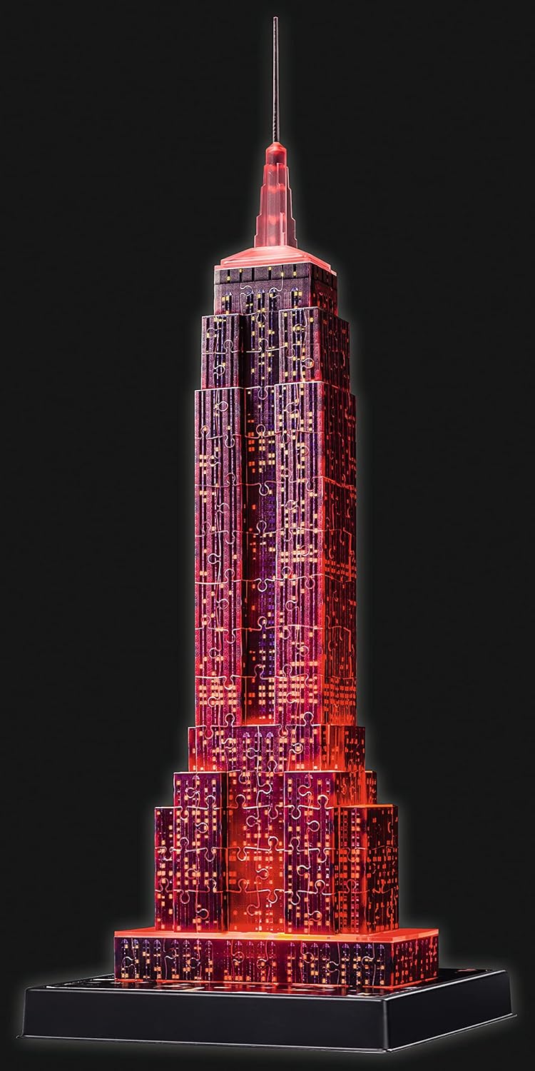 Ravensburger Empire State Building 3D Puzzle - Night Edition with LED Lighting, 216 Pieces 8