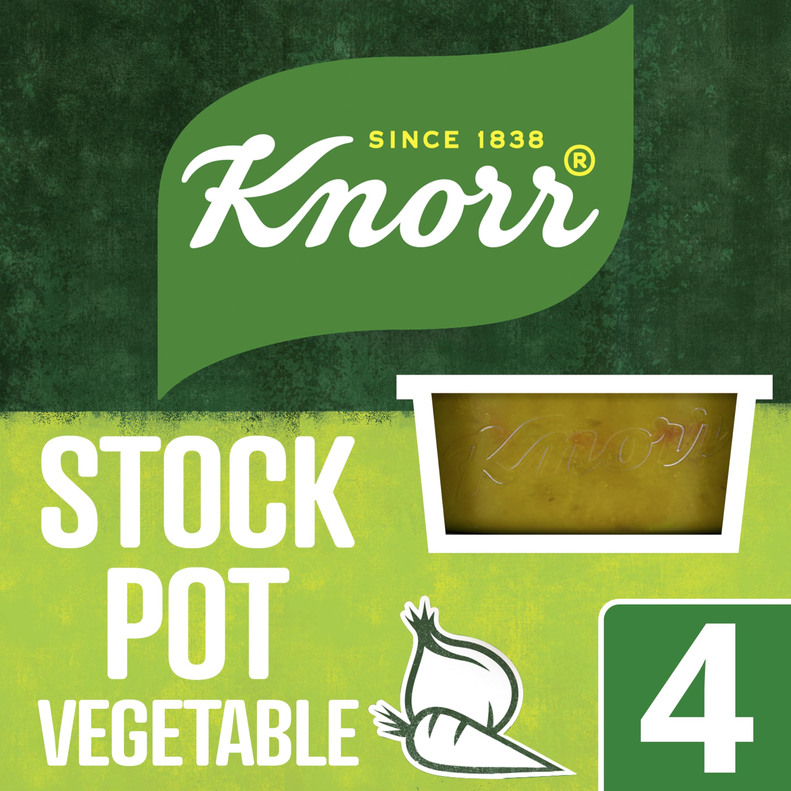 Knorr Vegetable Stock Pot Gluten-Free - 4 x 28g Pots for Rich Vegetable Flavour