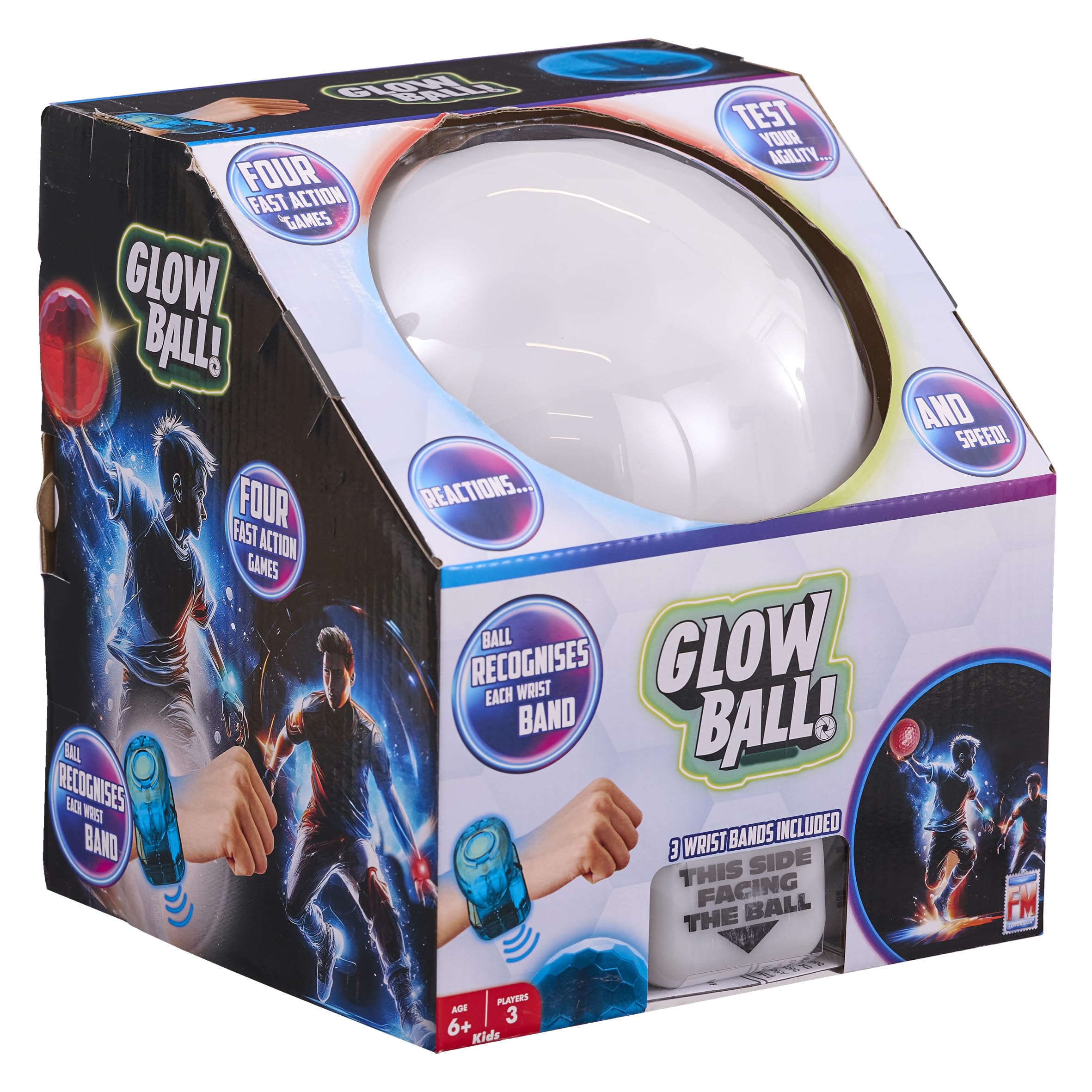 Glow Ball - 4-in-1 Colour Changing Interactive Game with Light-Up Wristbands 4