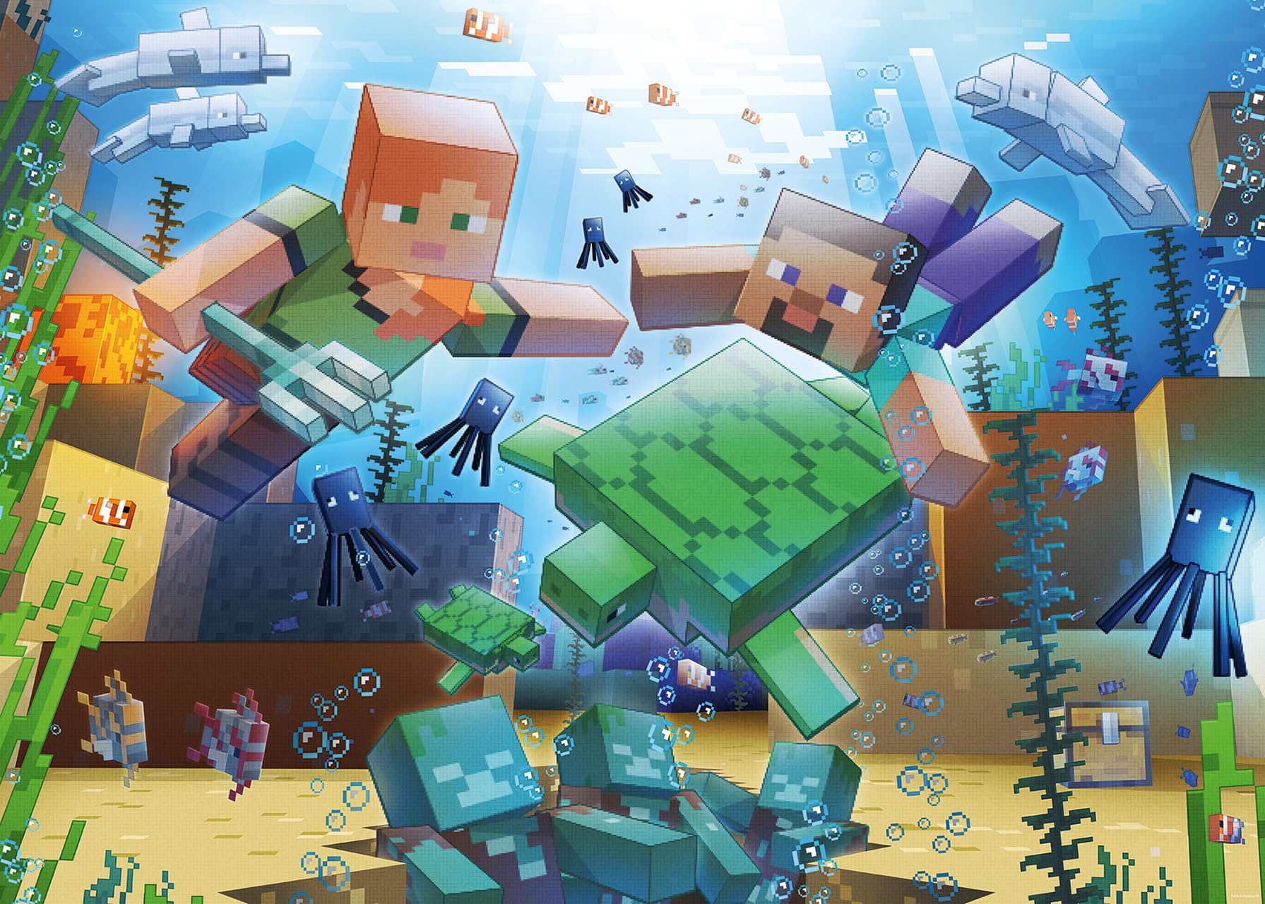 Ravensburger Minecraft Mosaic 1000 Piece Jigsaw Puzzle - Ages 12 and Up