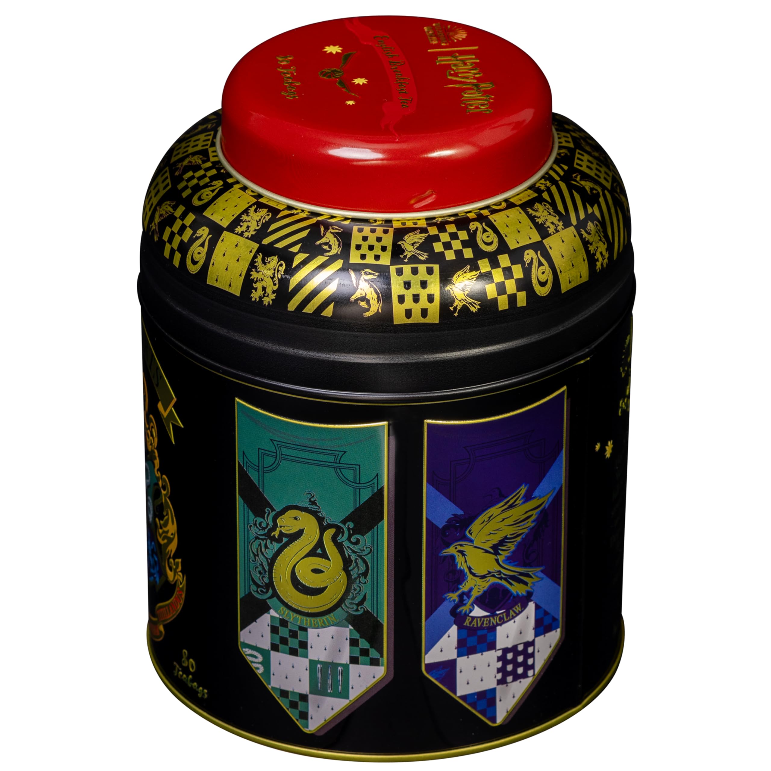 New English Teas Harry Potter Hogwarts House Crest Tea Caddy with 80 English Breakfast Teabags 9