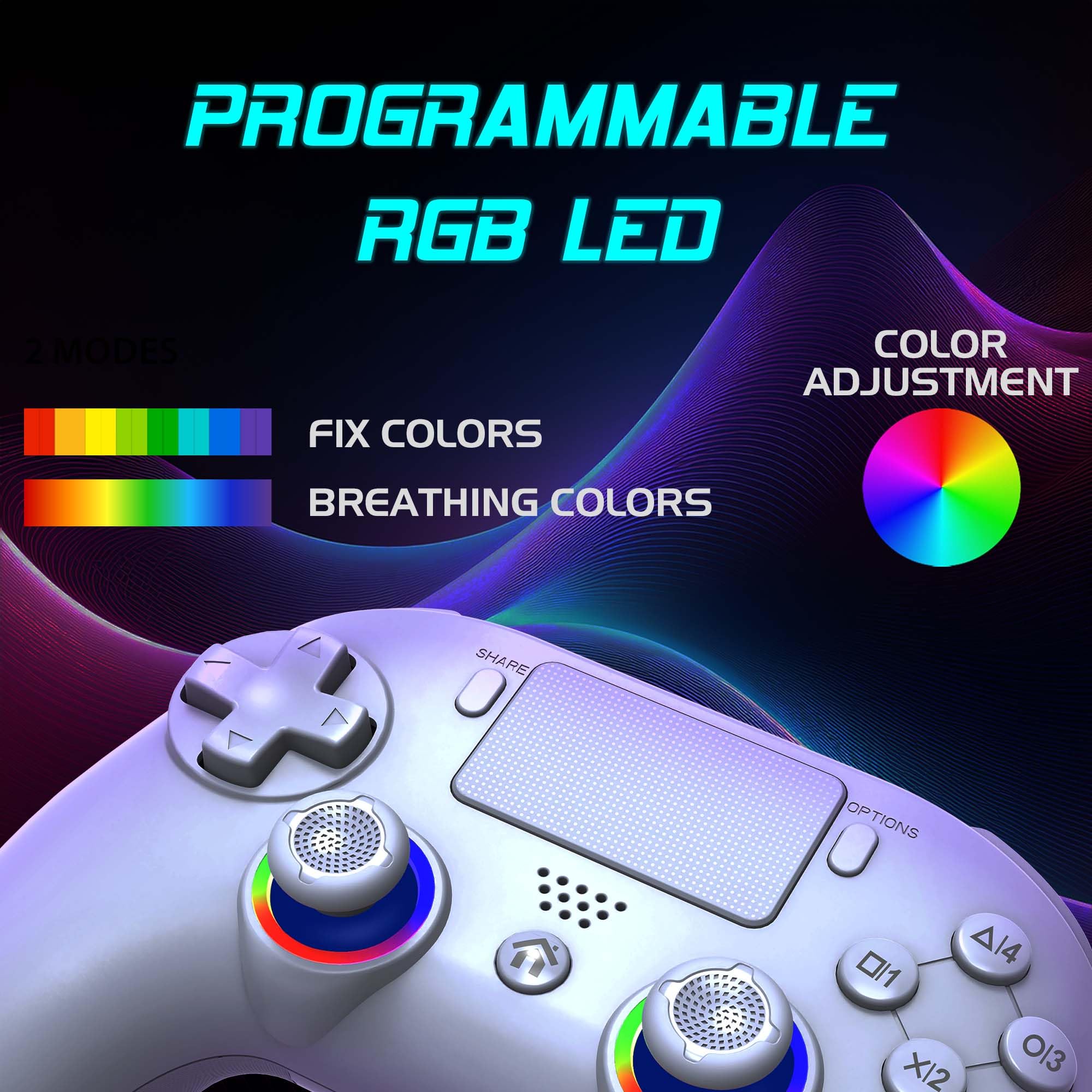 Subsonic – Wireless PS5/PC Controller with Programmable Paddles, RGB LEDs & Turbo Function 14