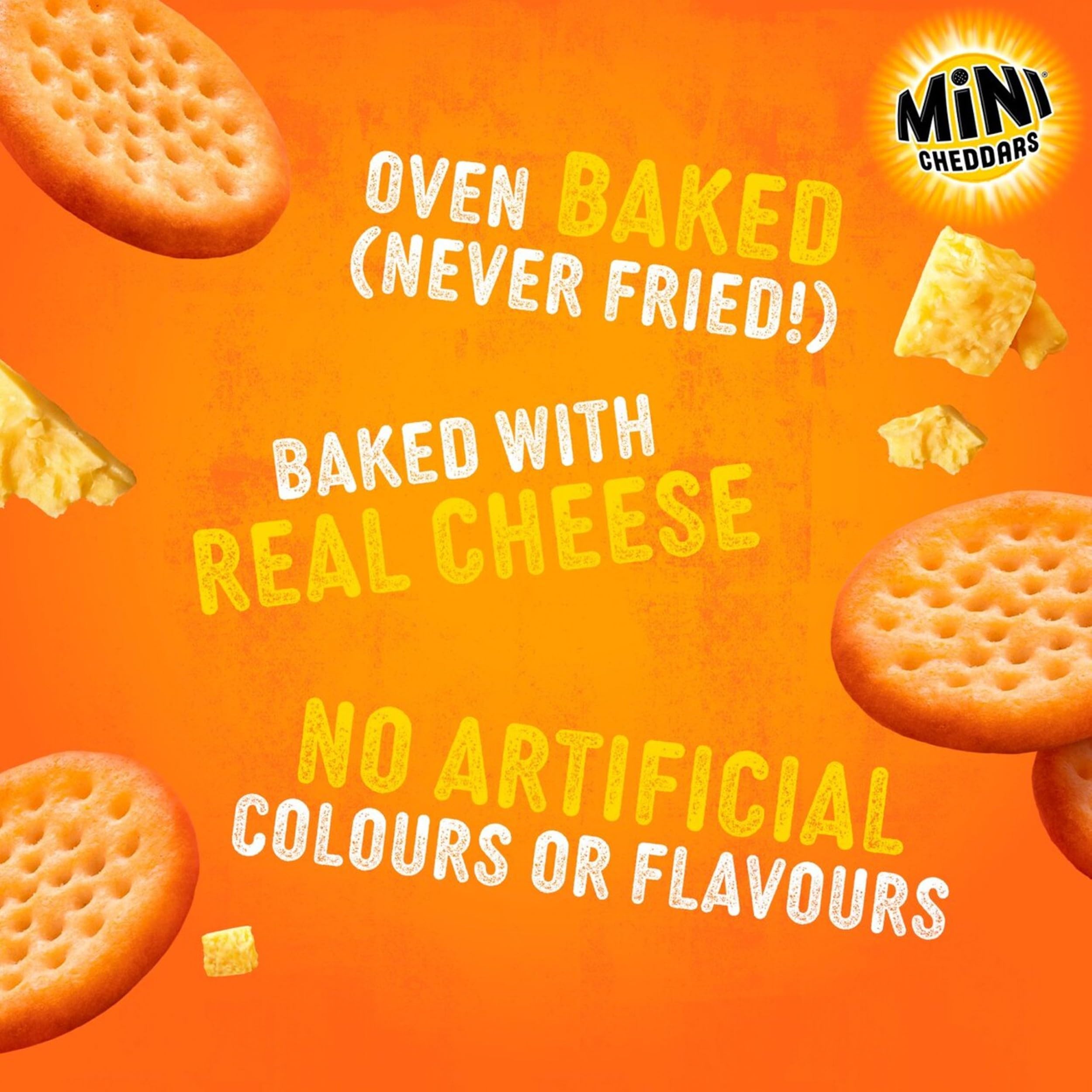 Jacob's Mini Cheddars Original Crisp Multipack, Baked with Real Cheese, 12 Pack