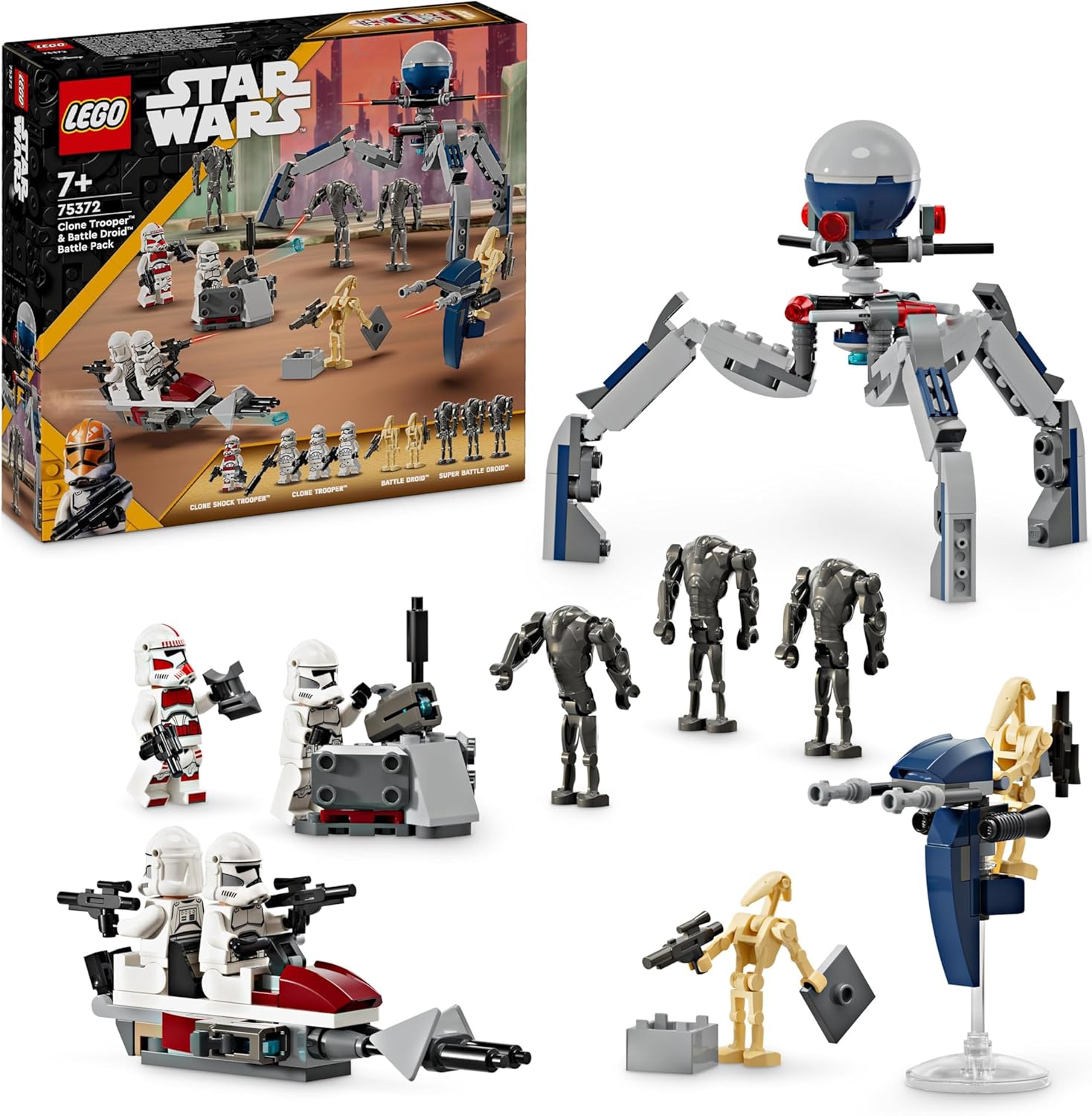 LEGO Star Wars Clone Trooper & Battle Droid Battle Pack - Building Toy Playset for Kids 7+