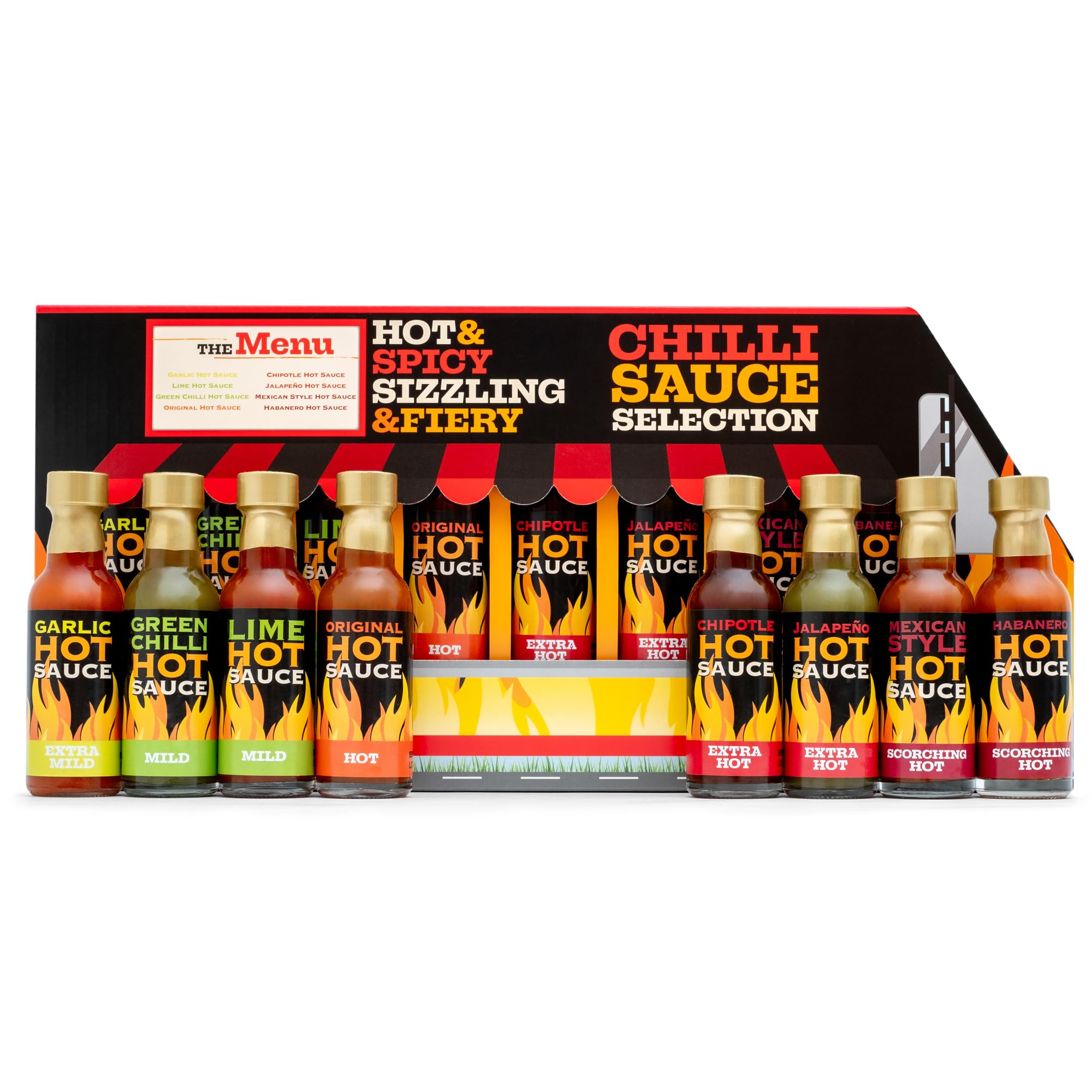 Hot Sauce Gift Set - Chilli Sauce Selection 8 Pack Including Sriracha, Taba
