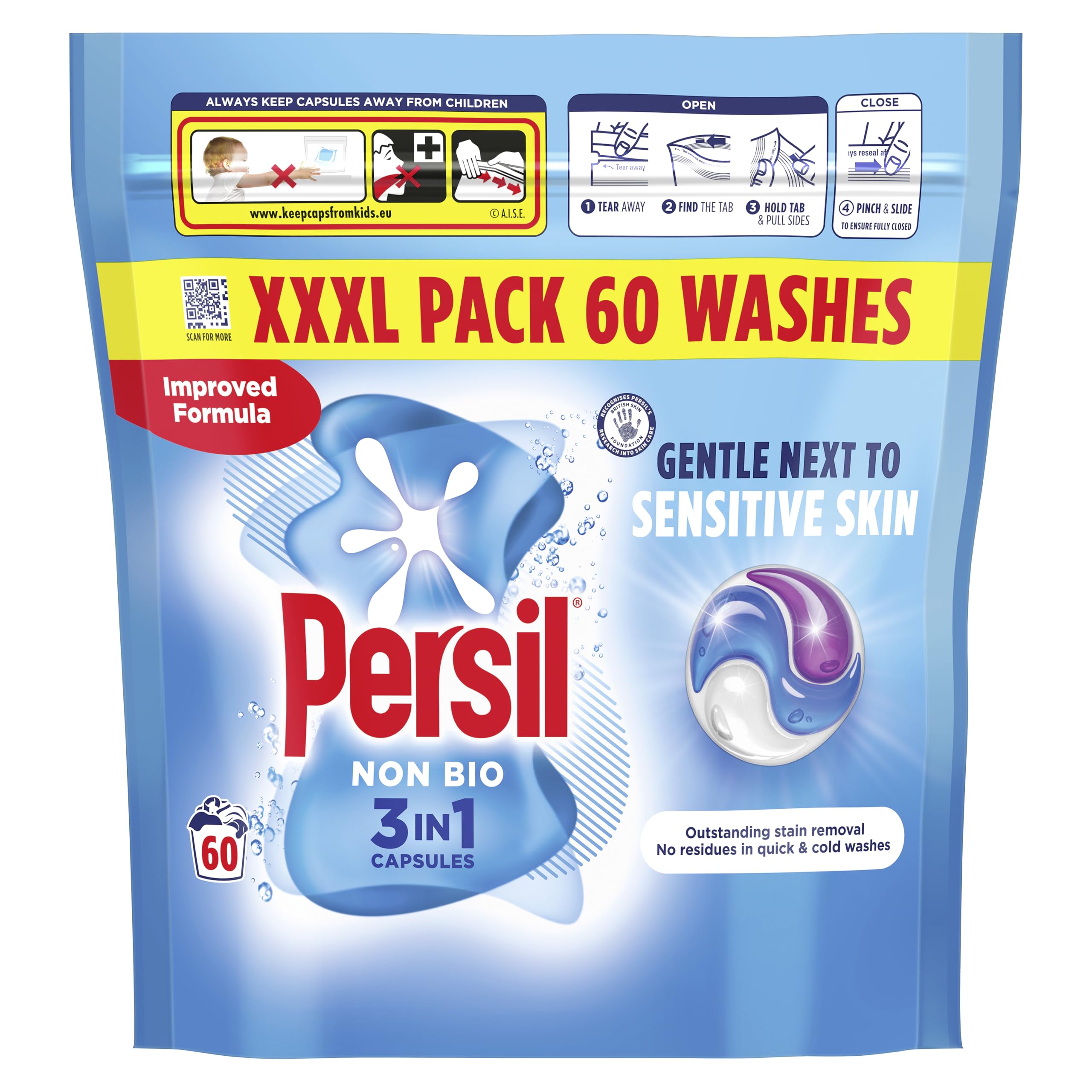 Persil - Non Bio 3 in 1 Washing Capsules Laundry Detergent