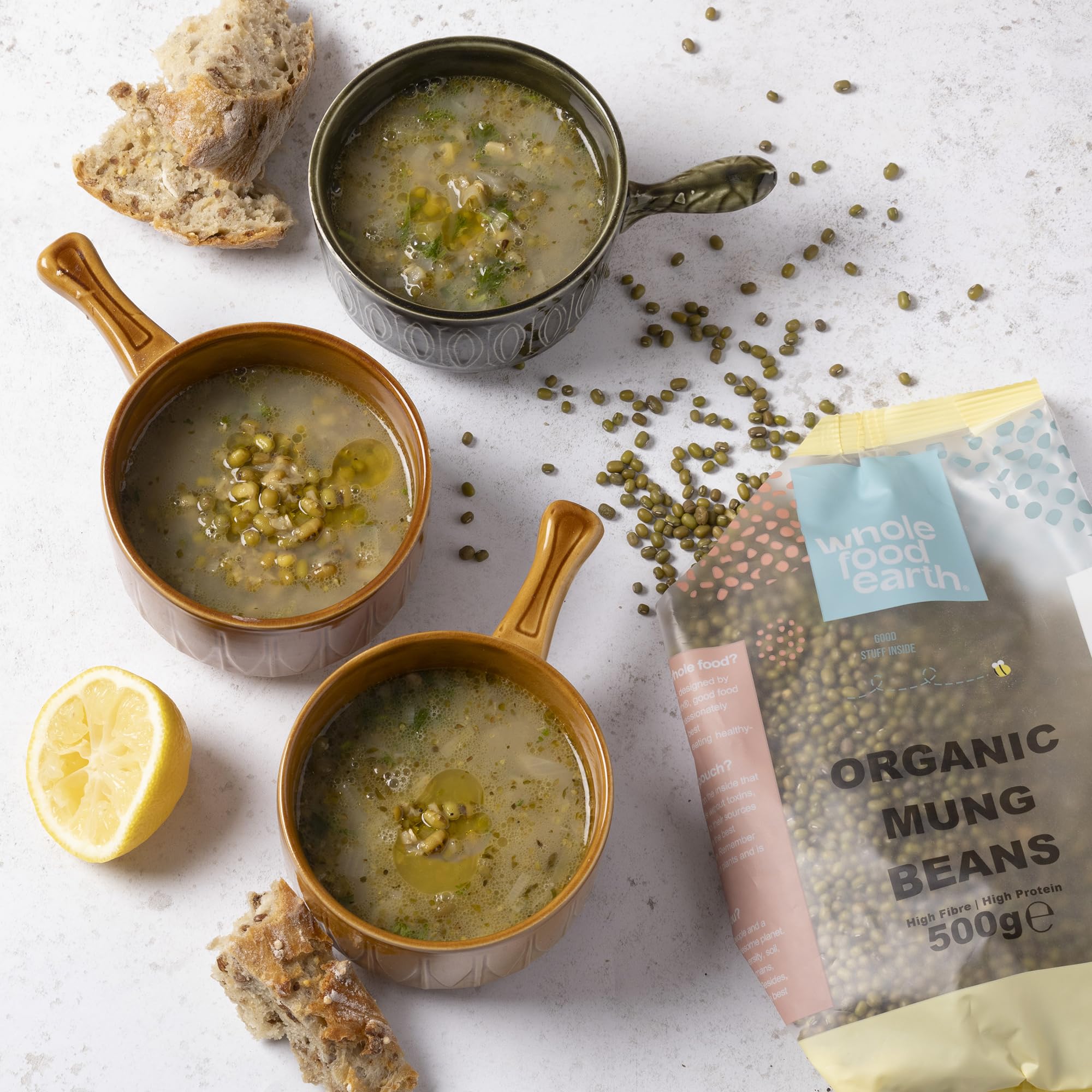 Wholefood Earth Organic Mung Beans 1kg | High Fibre | High Protein | Vegan | GMO Free 4