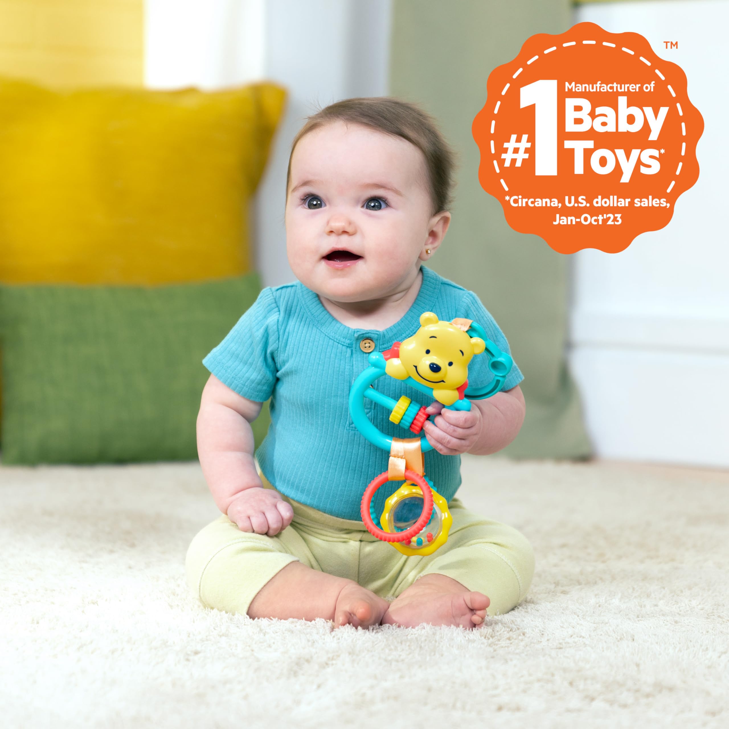 Bright Starts Disney Baby Winnie the Pooh Busy Bear Activity Toy - 0-3 Years 4