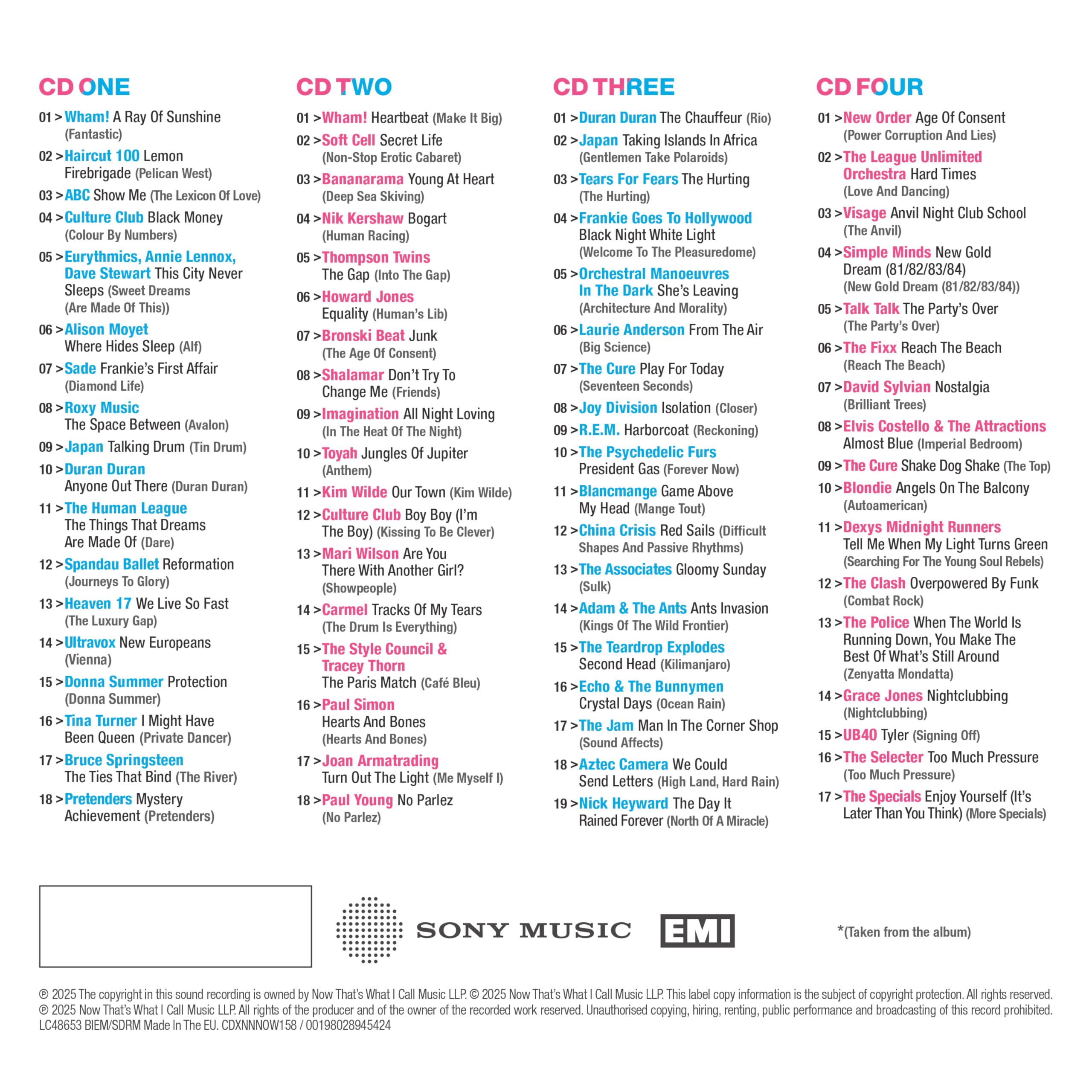 NOW That's What I Call An Era: The Albums 1980-1984 - 4-CD Compilation 3