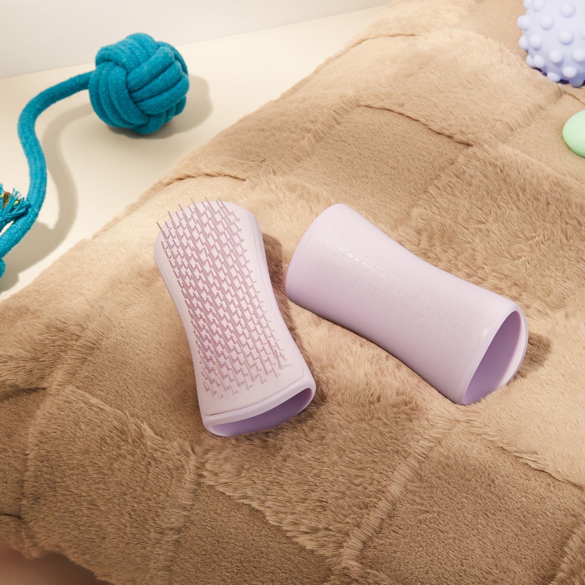 Pet Teezer Puppy Grooming Brush - Dual-Tier Teeth | Gentle on Sensitive Skin | Lilac 5