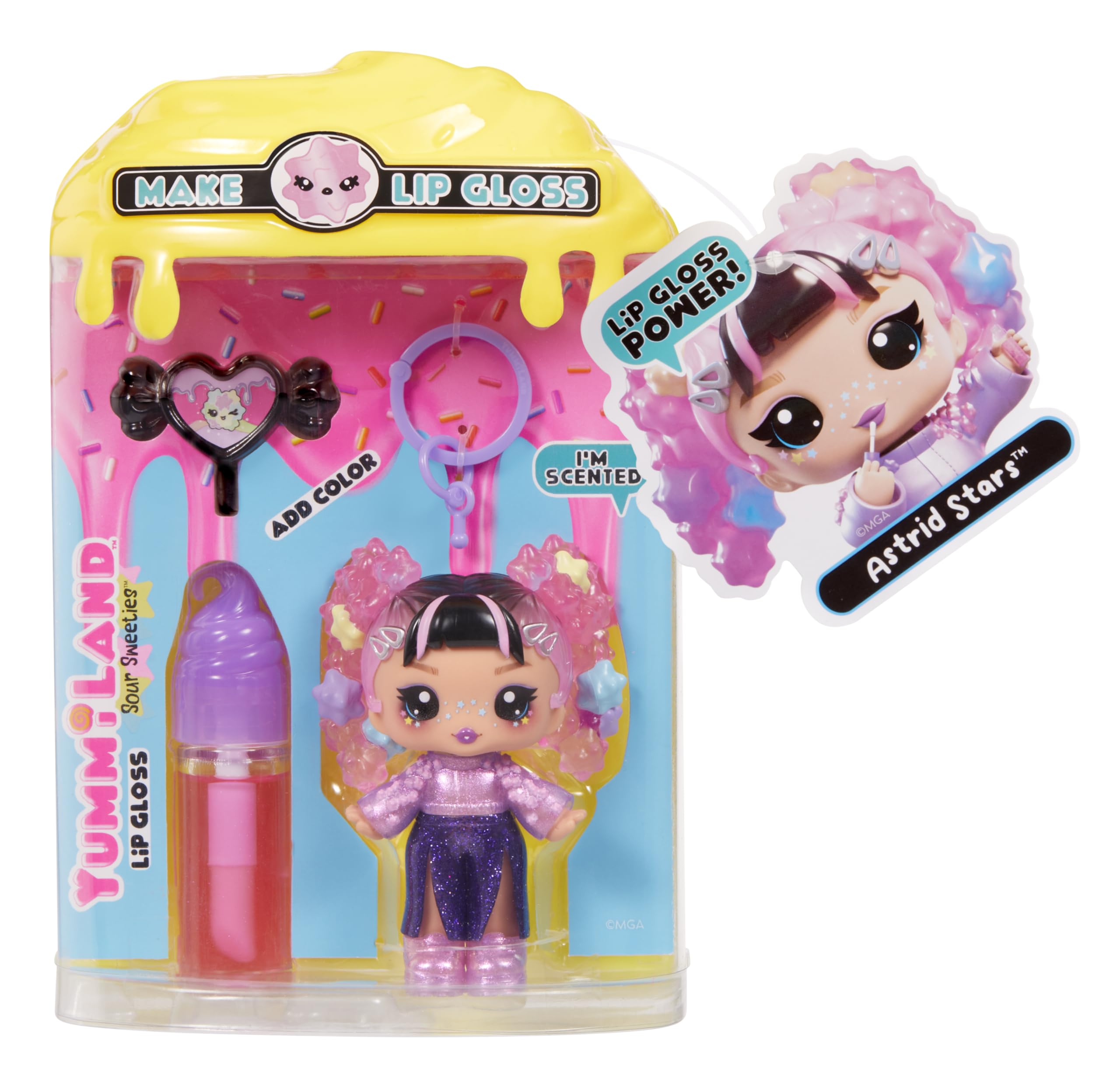 Yummiland Lip Gloss Doll - Sour Sweeties Astrid Stars - DIY Lava Lamp Lip Gloss Kit & Fashion Doll for Kids 7