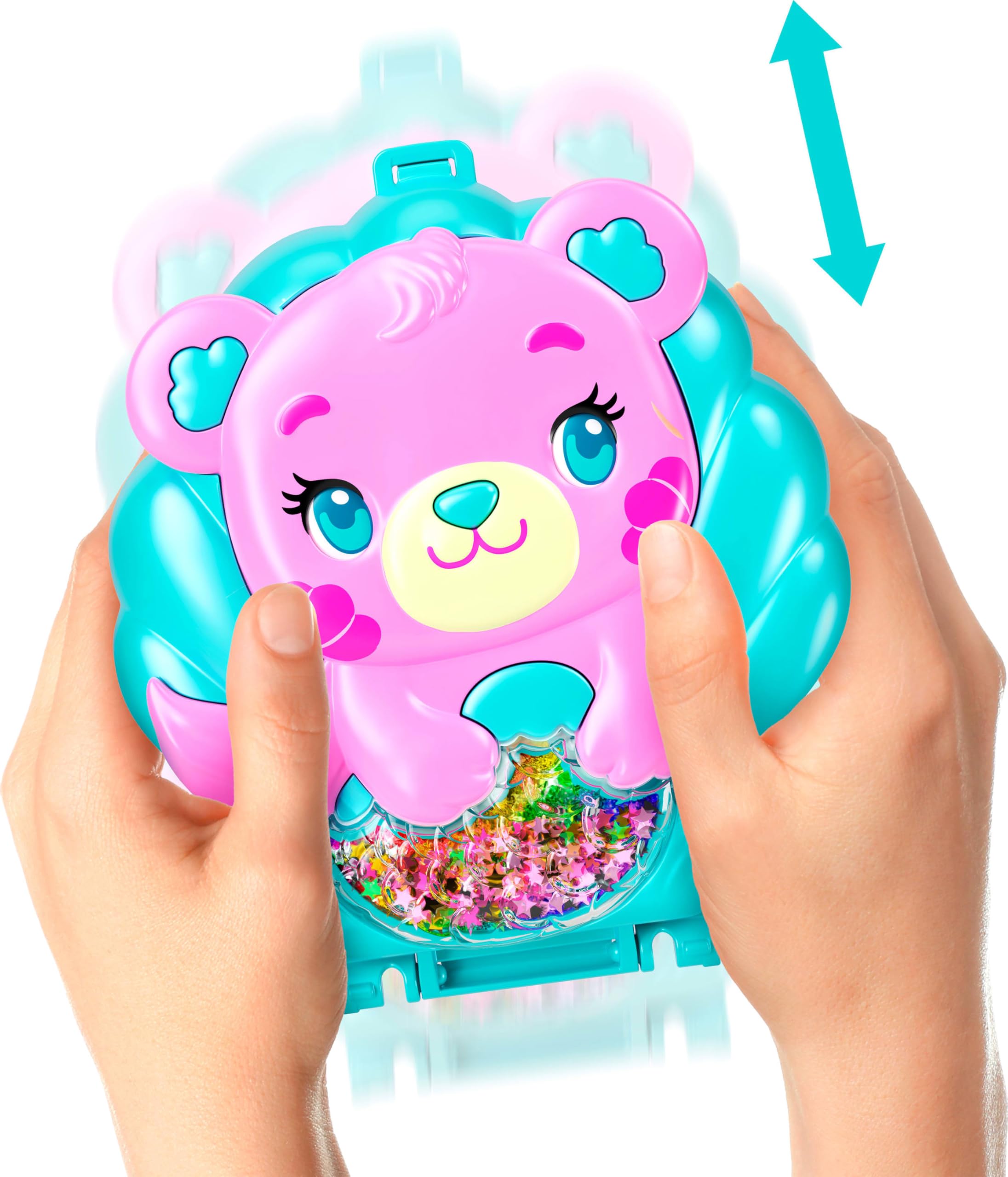 Polly Pocket Glitter Island Compact Playset - Mermaid Adventure with 11 Accessories