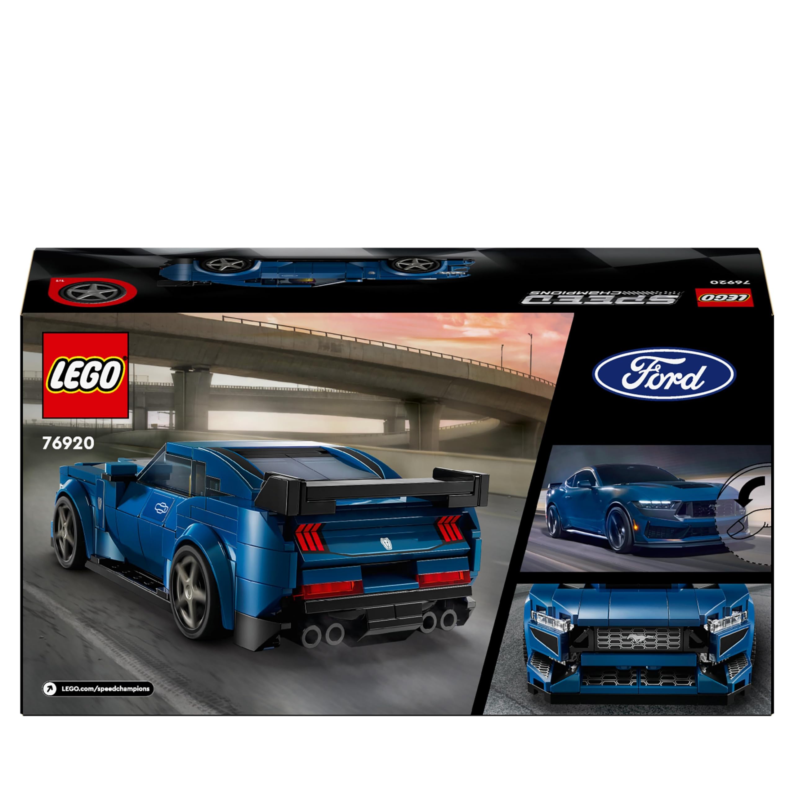 LEGO Speed Champions Ford Mustang Dark Horse Sports Car Toy - Buildable Vehicle for Ages 9+ 4