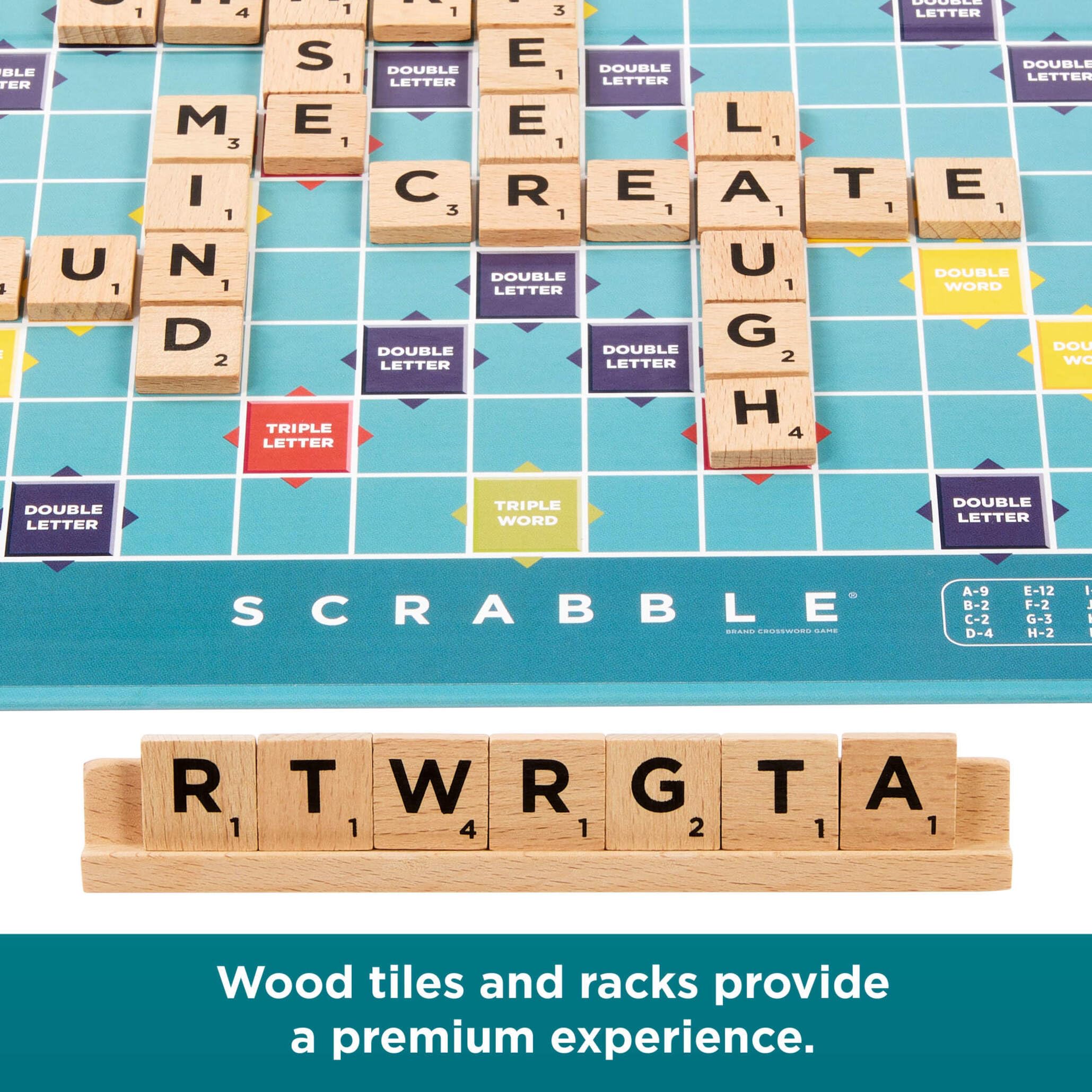 Mattel Games Scrabble Board Game Classic Family Word Fun with Wooden Tiles 5
