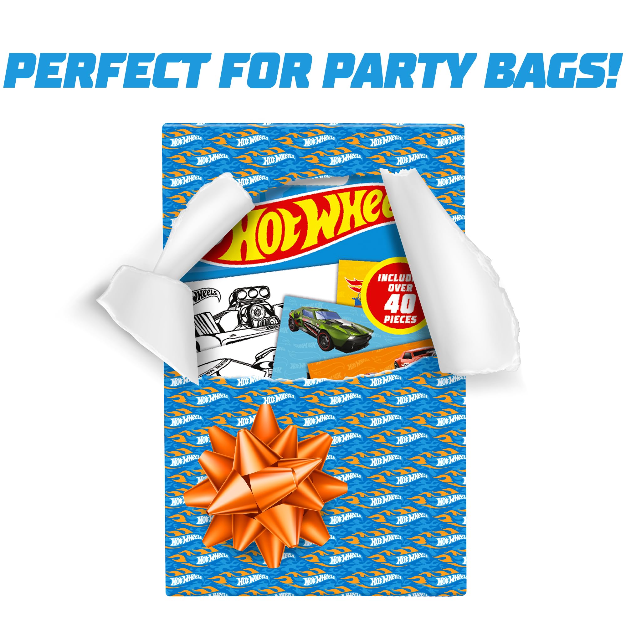 BLADEZ Hot Wheels Sticker Craft Activity Set - 40 Pieces | Peel and Stick | Ages 3+