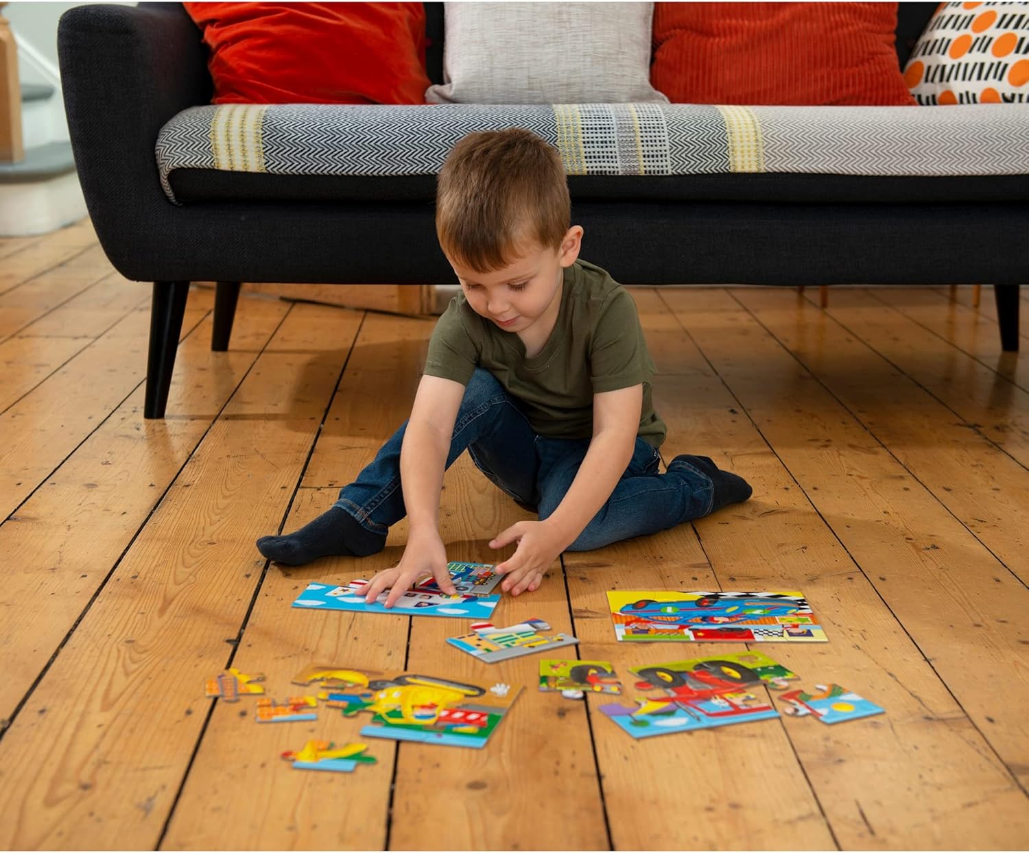 Galt Toys 4 Puzzles in a Box - Vehicles Educational Jigsaw Puzzle Set for Kids 3 Years+ 4