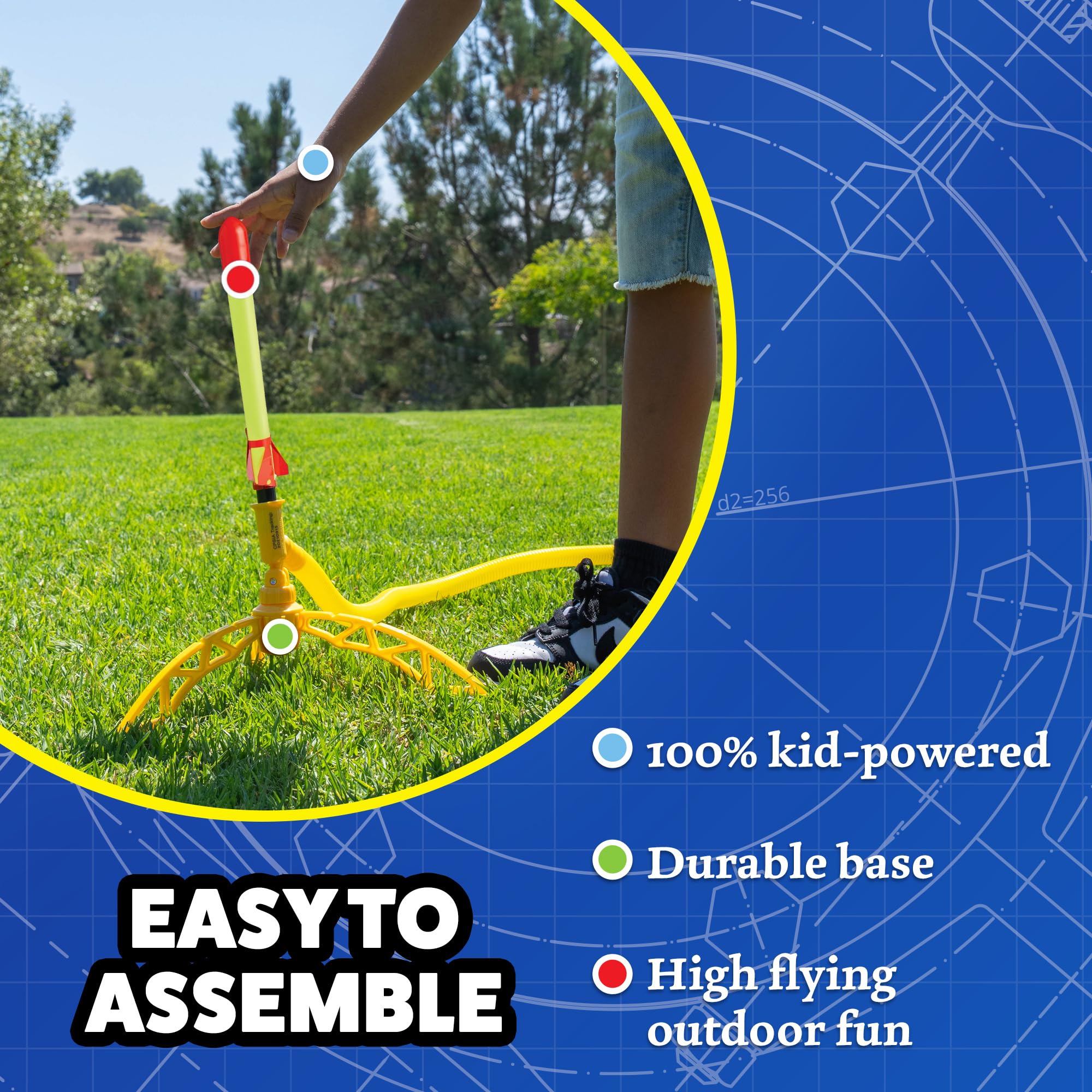 Stomp Rocket Super High Performance Stomp Kit - Launch Rockets Up to 120m, Ages 9+ 11