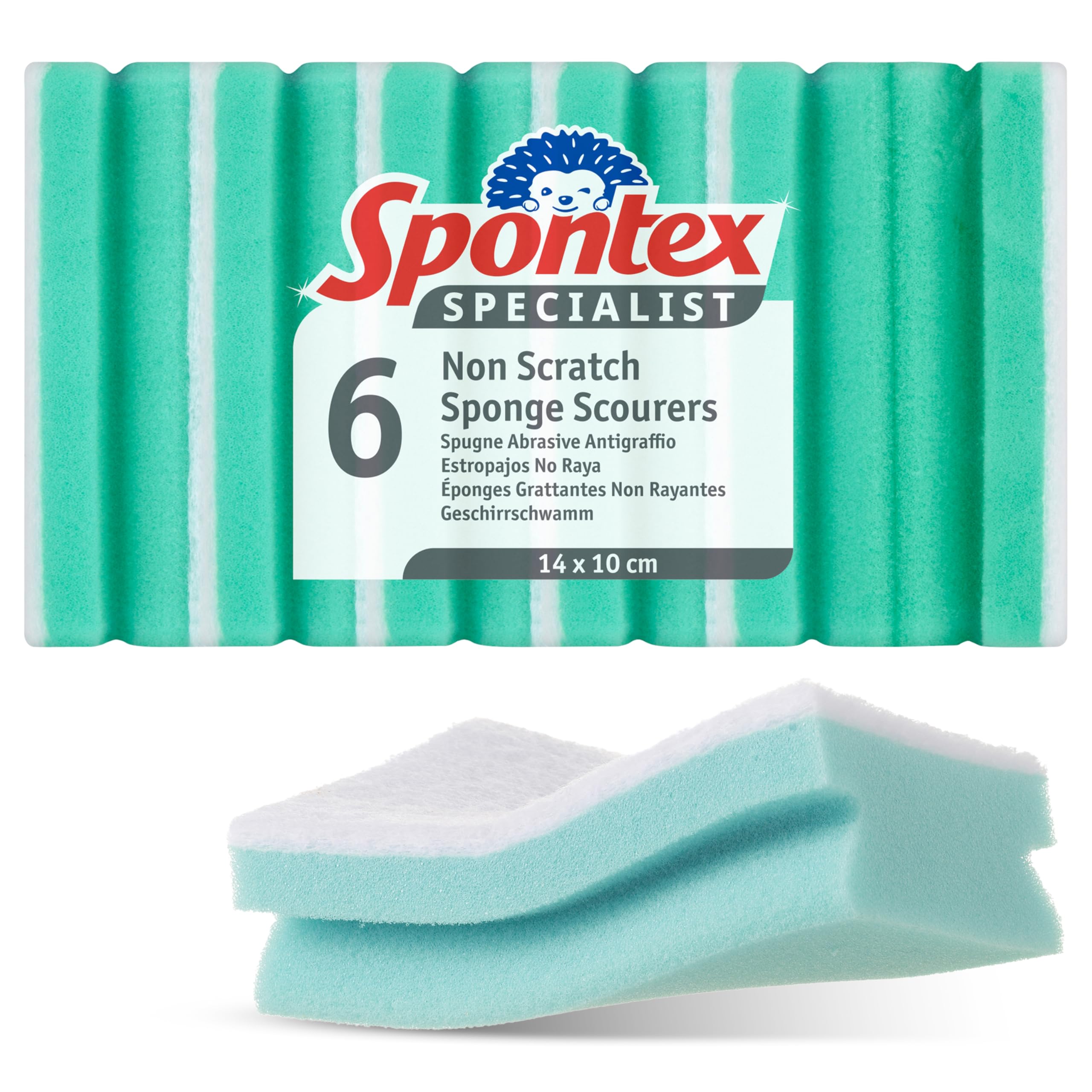 Spontex - Specialist Non-Scratch Sponge Scourers (Pack of 6) 5
