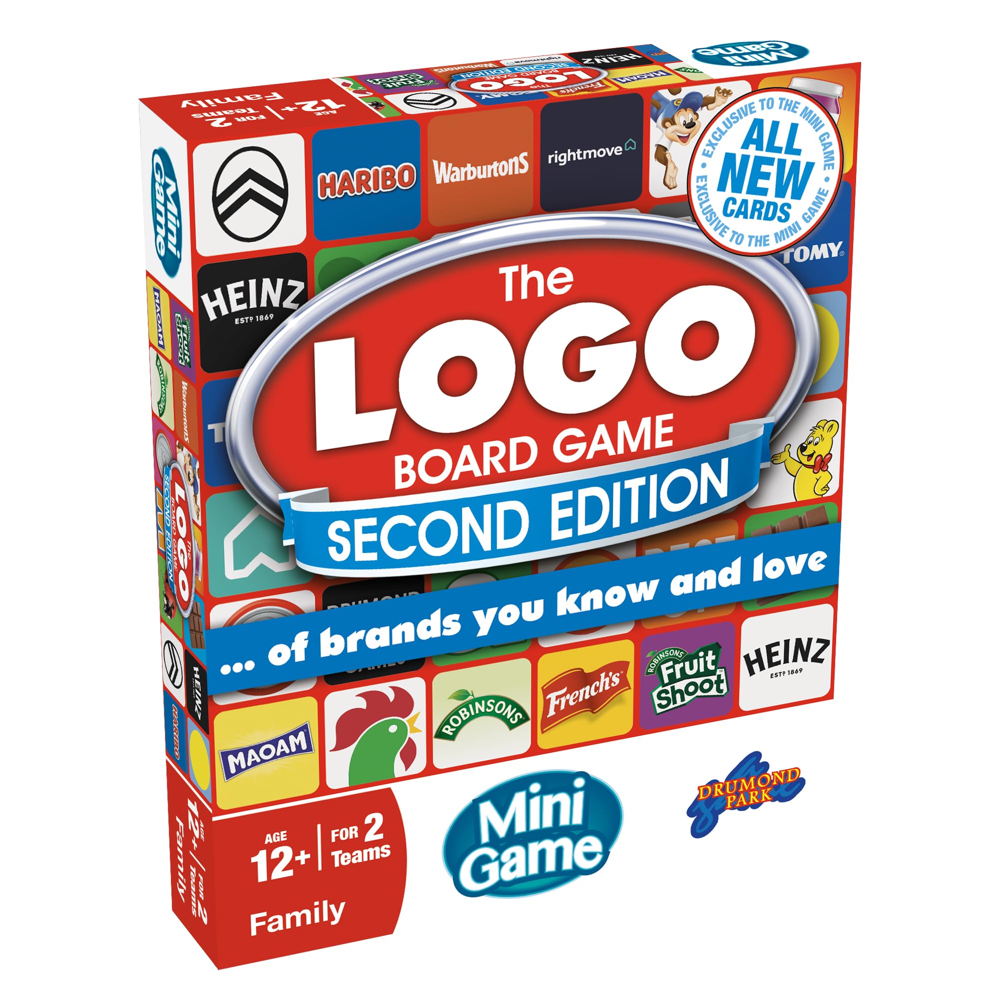 TOMY Drumond Park The LOGO Mini Board Game Second Edition | Family Trivia | 2-6 Players