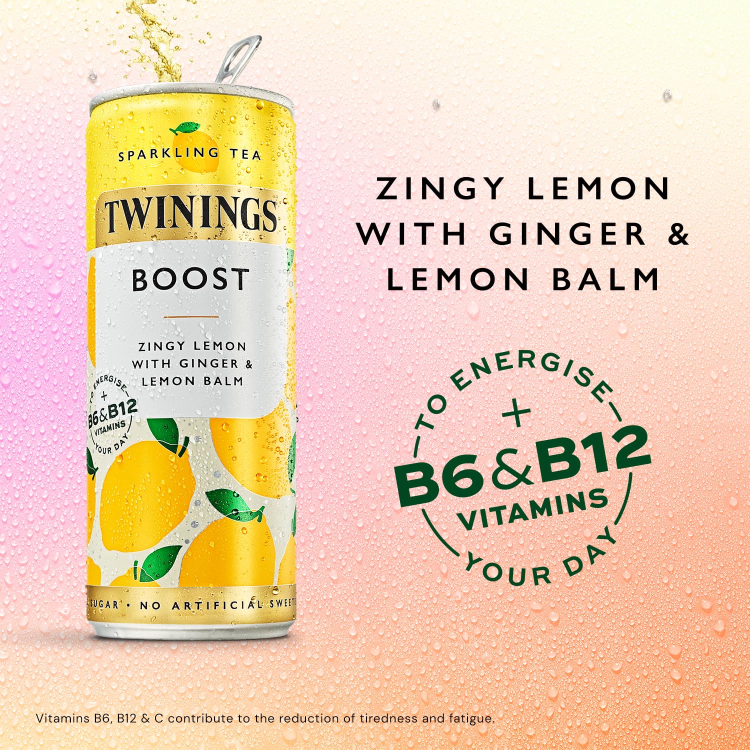 Twinings Boost - Lemon and Ginger Flavoured Sparkling Tea (330ml) 4