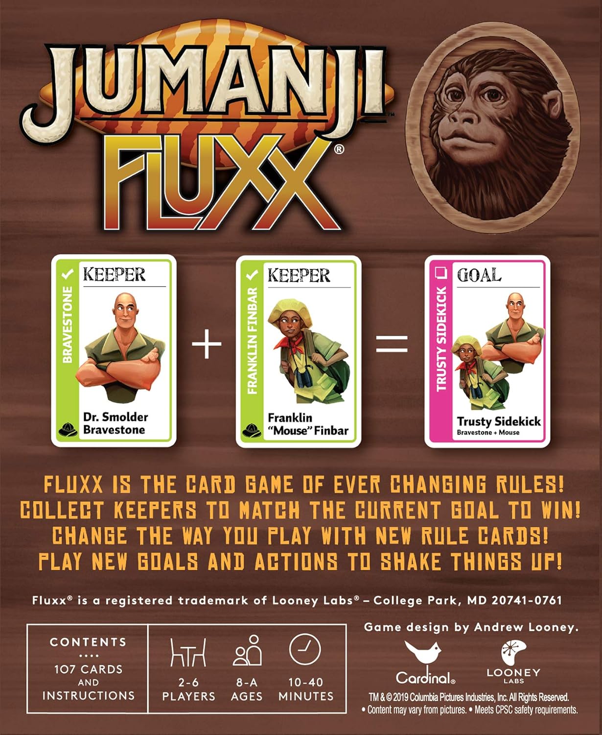 Looney Labs Jumanji Fluxx Card Game - Mixed Colours