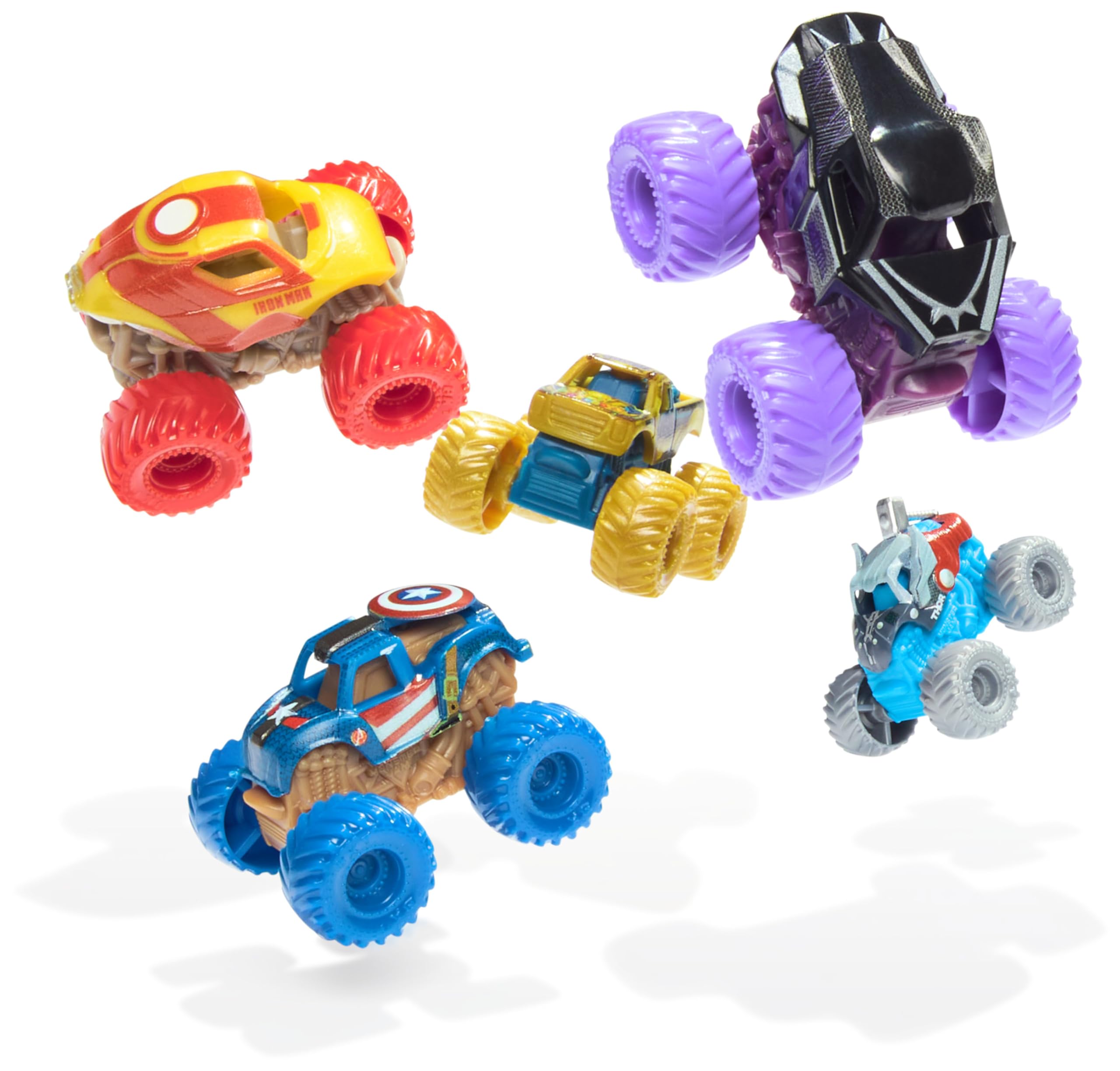 Monster Jam Marvel Mini 5-Pack with Mystery Collectible Truck - Ages 3+ 8