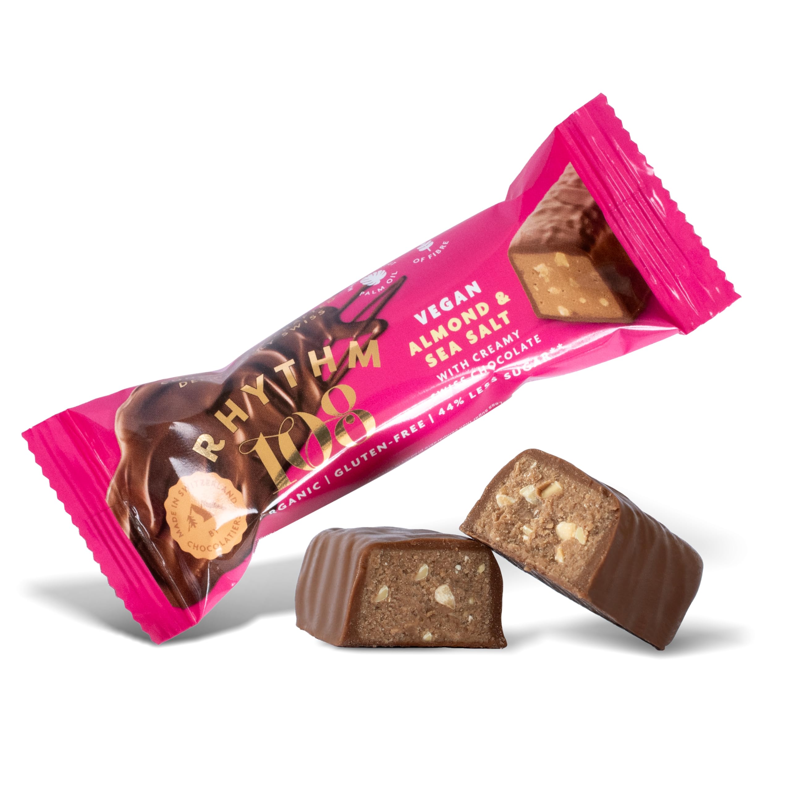 Rhythm 108 - Sweet 'n' Salty Almond Swiss Chocolate Bar (33g, Pack of 15) 7