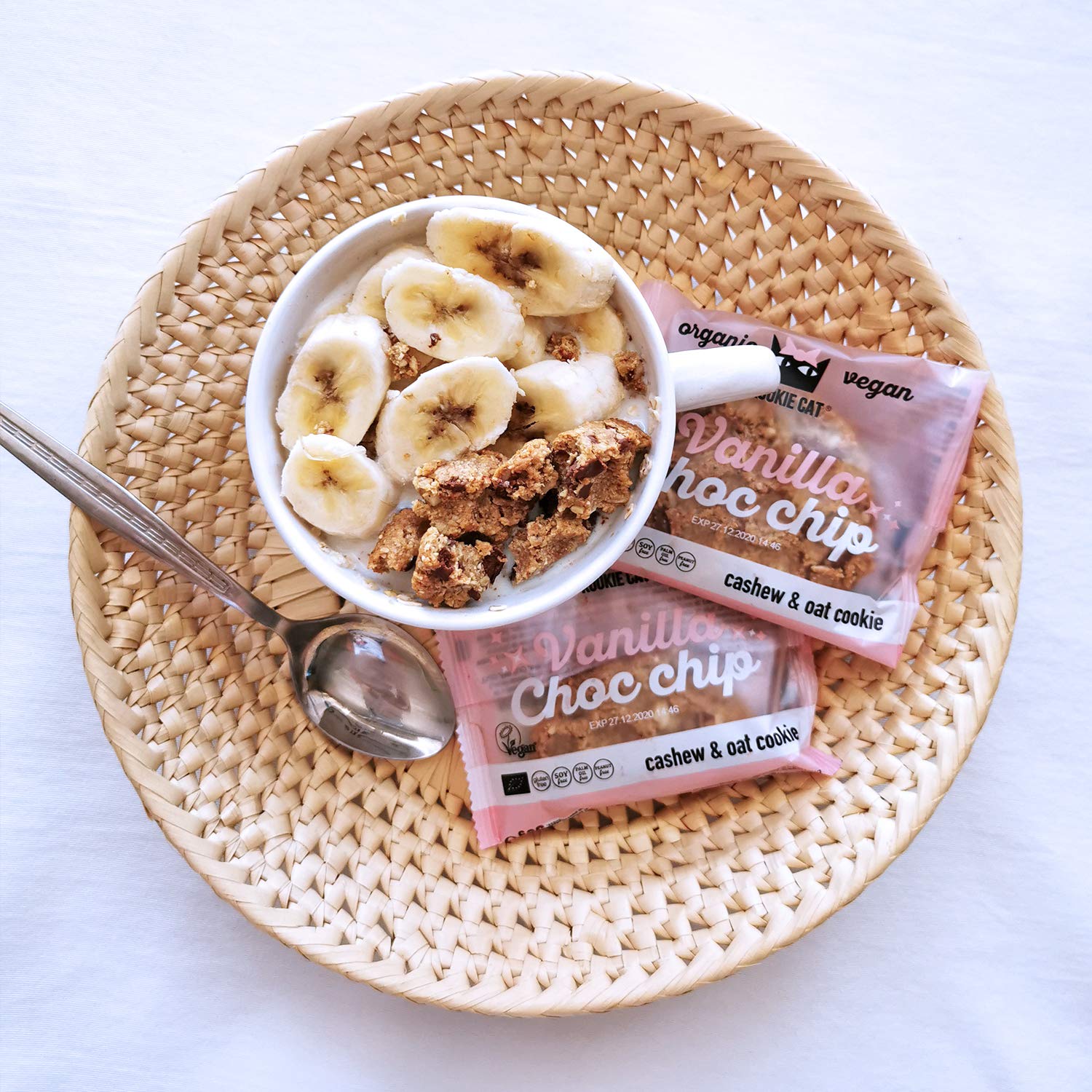 Kookie Cat Vanilla Choc Chip - Individually Wrapped Vegan Gluten-Free Cookies 6