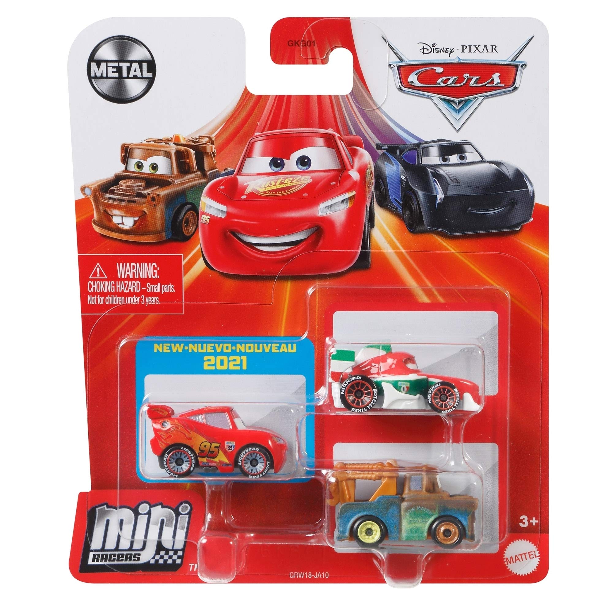 Disney and Pixar Cars Mini Racers 3-Pack - Metal Die-Cast Toy Vehicles for Kids 3+ 21