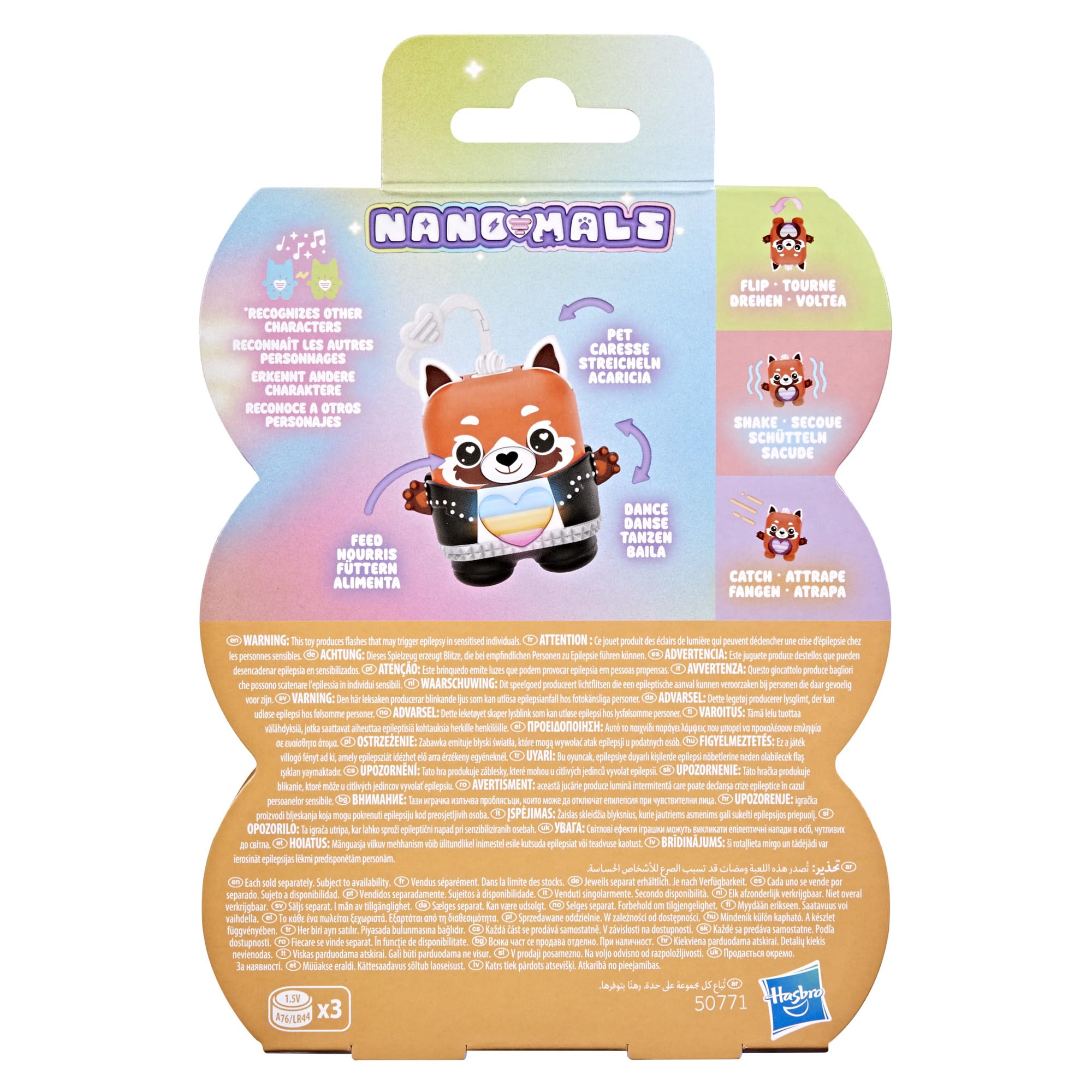 Hasbro Nano-Mals Pamanda the Red Panda Electronic Fidget Pet 9