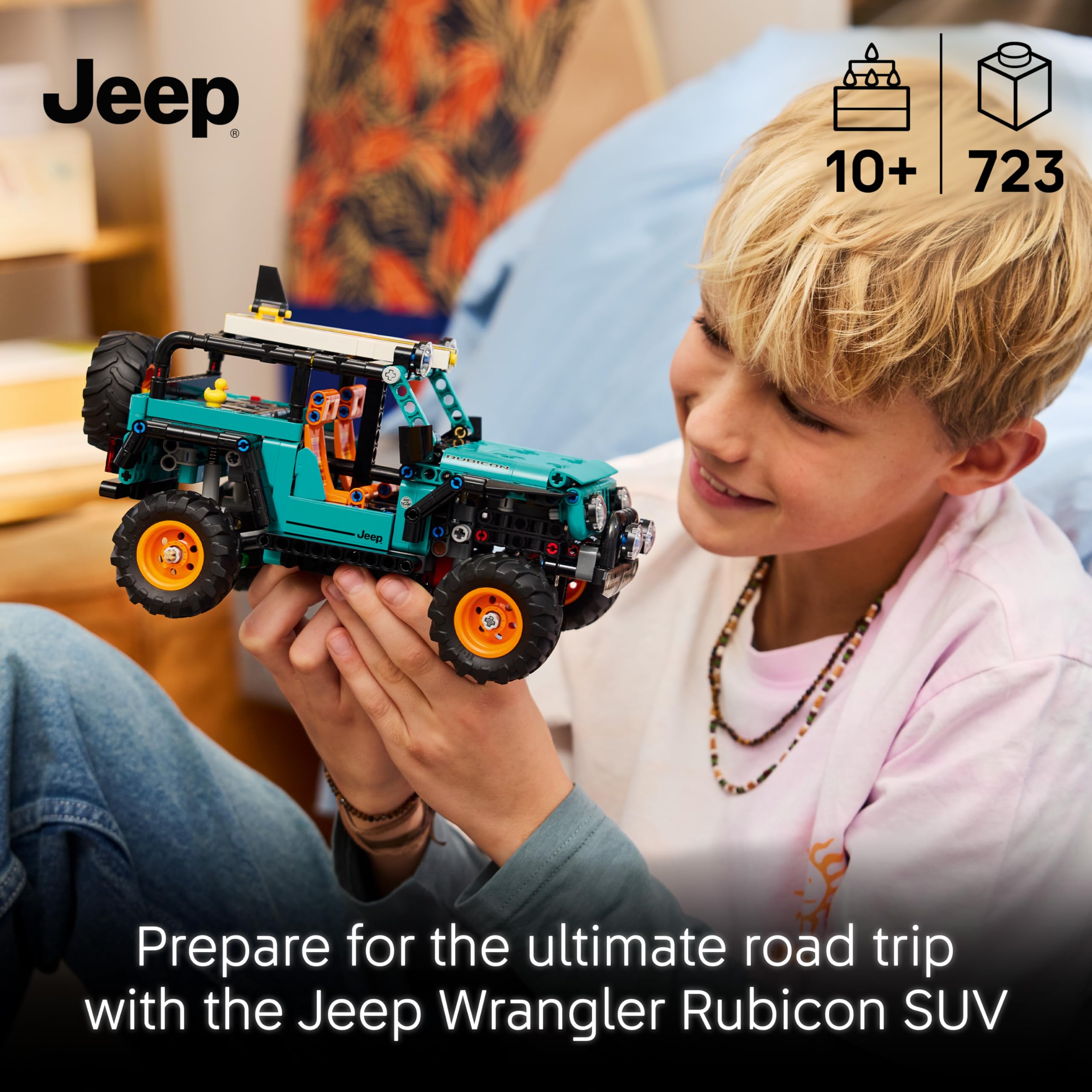 LEGO Technic Jeep Wrangler Rubicon SUV Car Toy Model Kit 42227 for Ages 10+