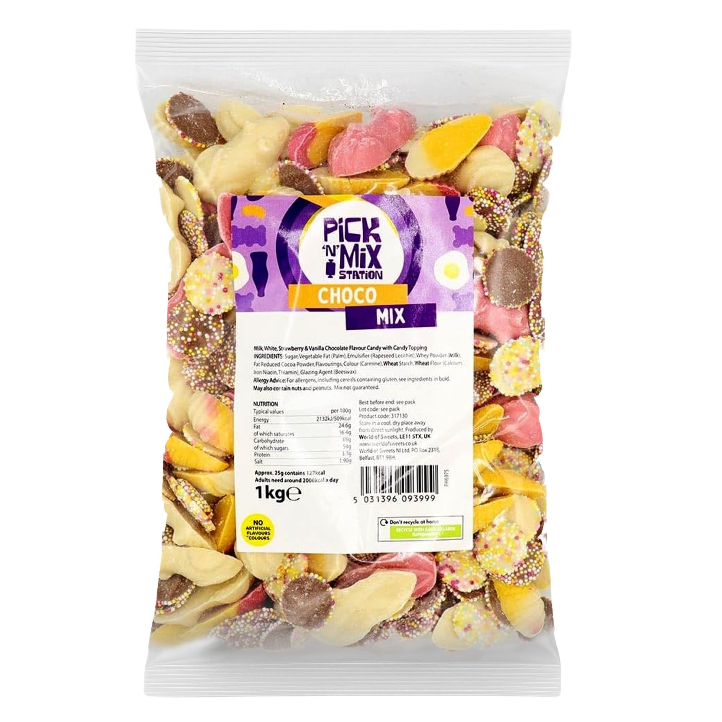 Bonds of London Pick 'n' Mix Station Schoko-Mix, 1 kg Retro-Kaubonbons