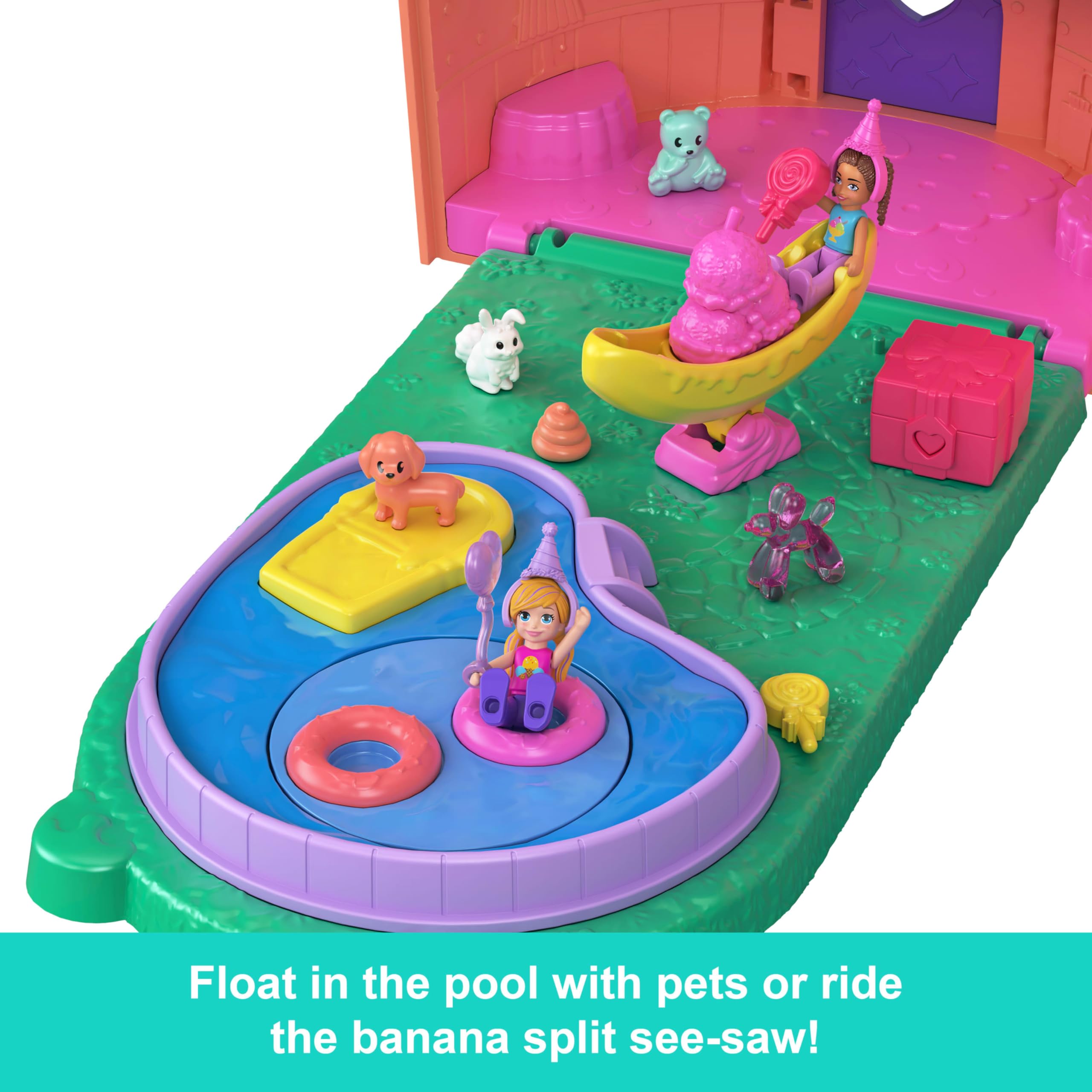 Polly Pocket Micro Dolls & Large Gelato House Playset - Ice Cream Bear Theme, 4-8 Years 3