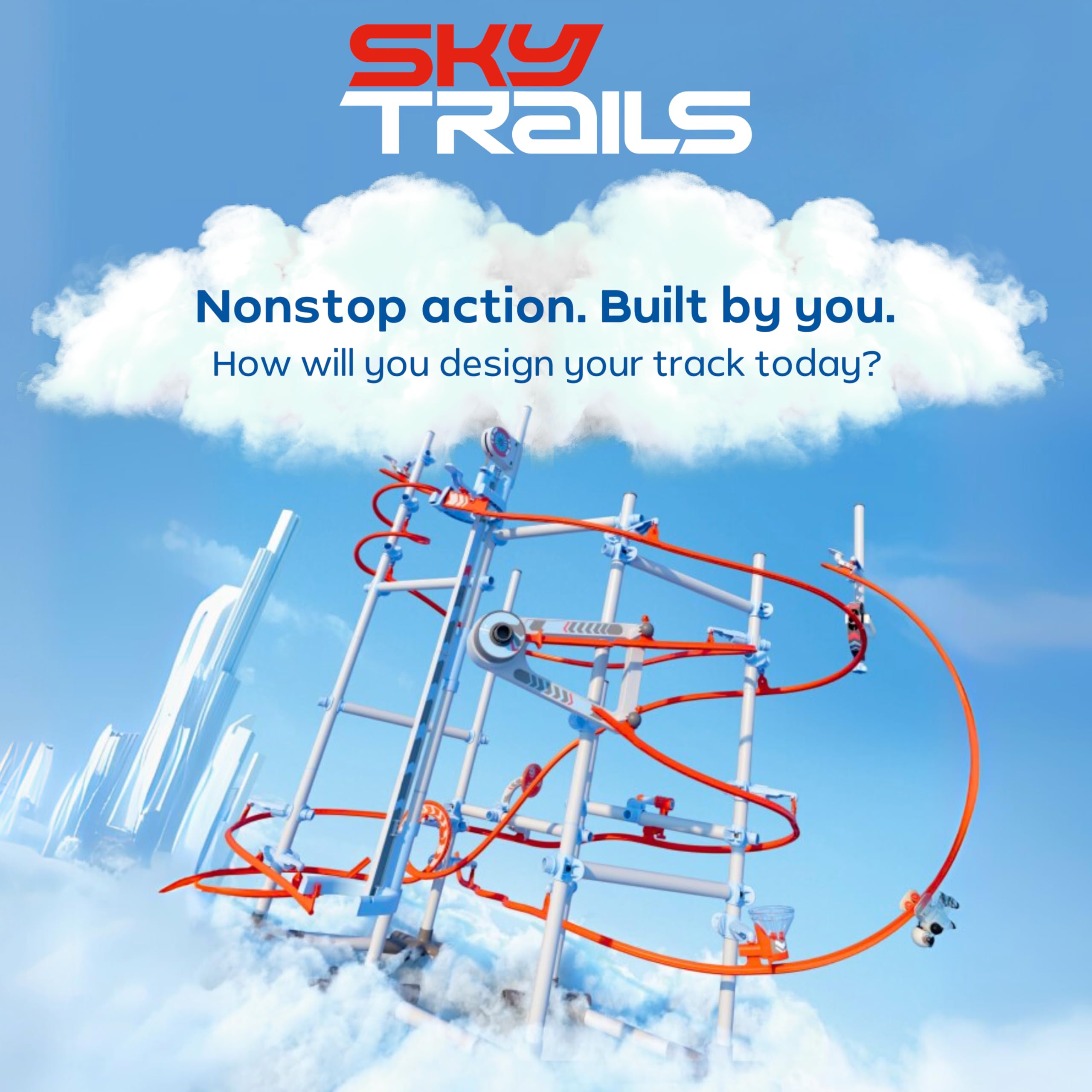 Sky Trails Flip Rail - Action Building Toy for Dynamic Racing Routes 14