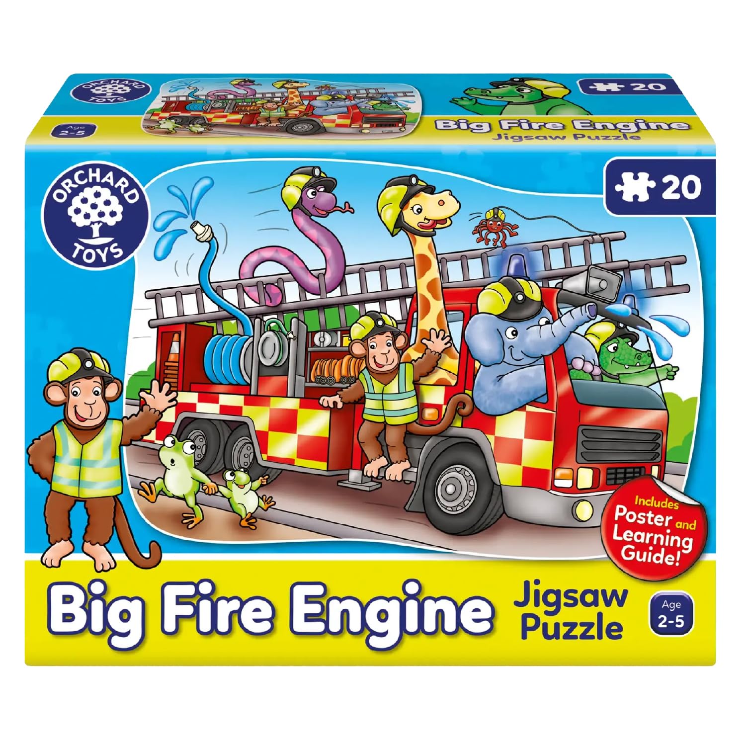 Orchard Toys Big Fire Engine Jigsaw Puzzle - 20 Pieces | Ages 2-5 Years