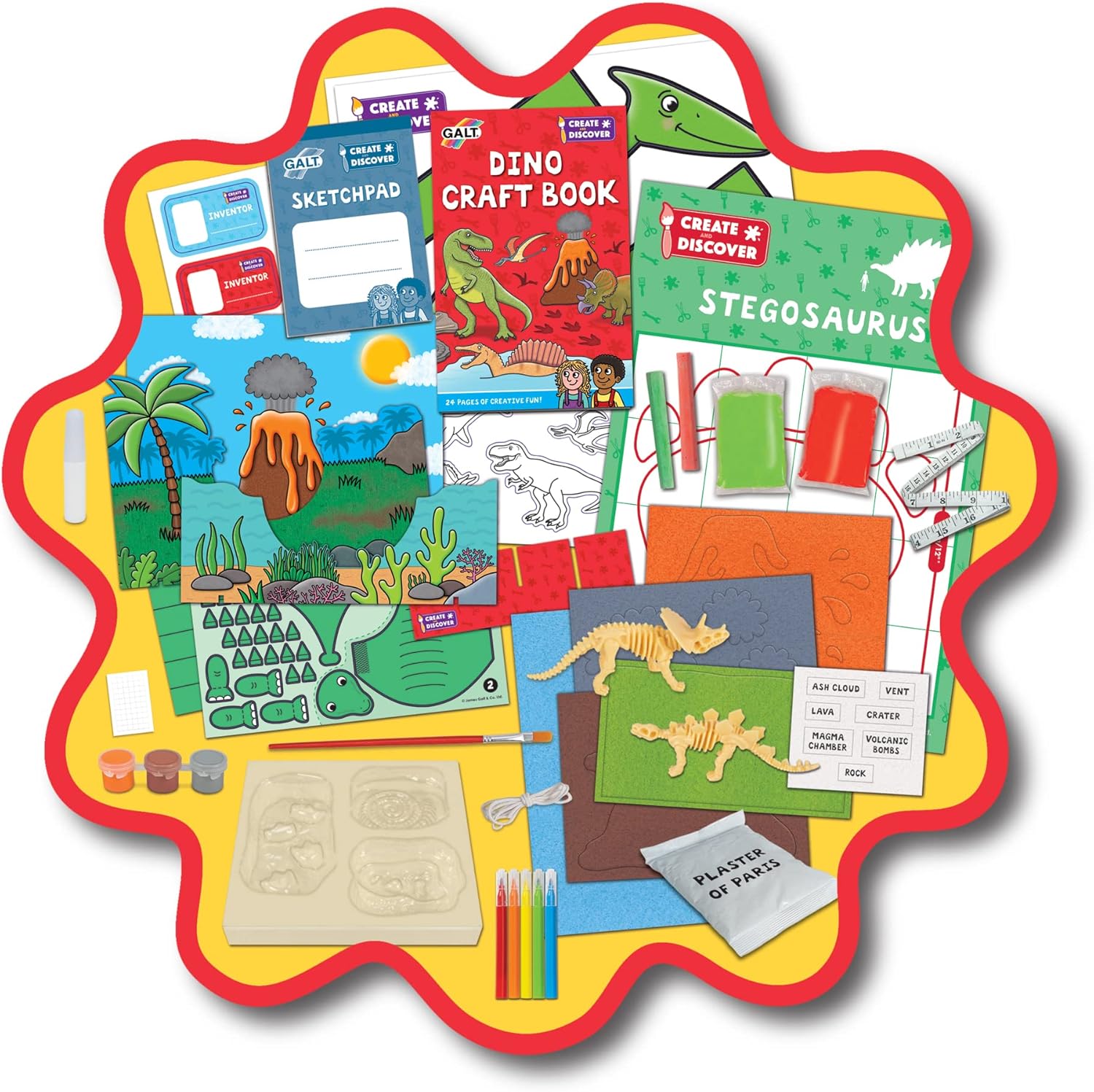 Galt Dino Craft Kit - Educational STEAM Craft Set for Kids Ages 5-10 3